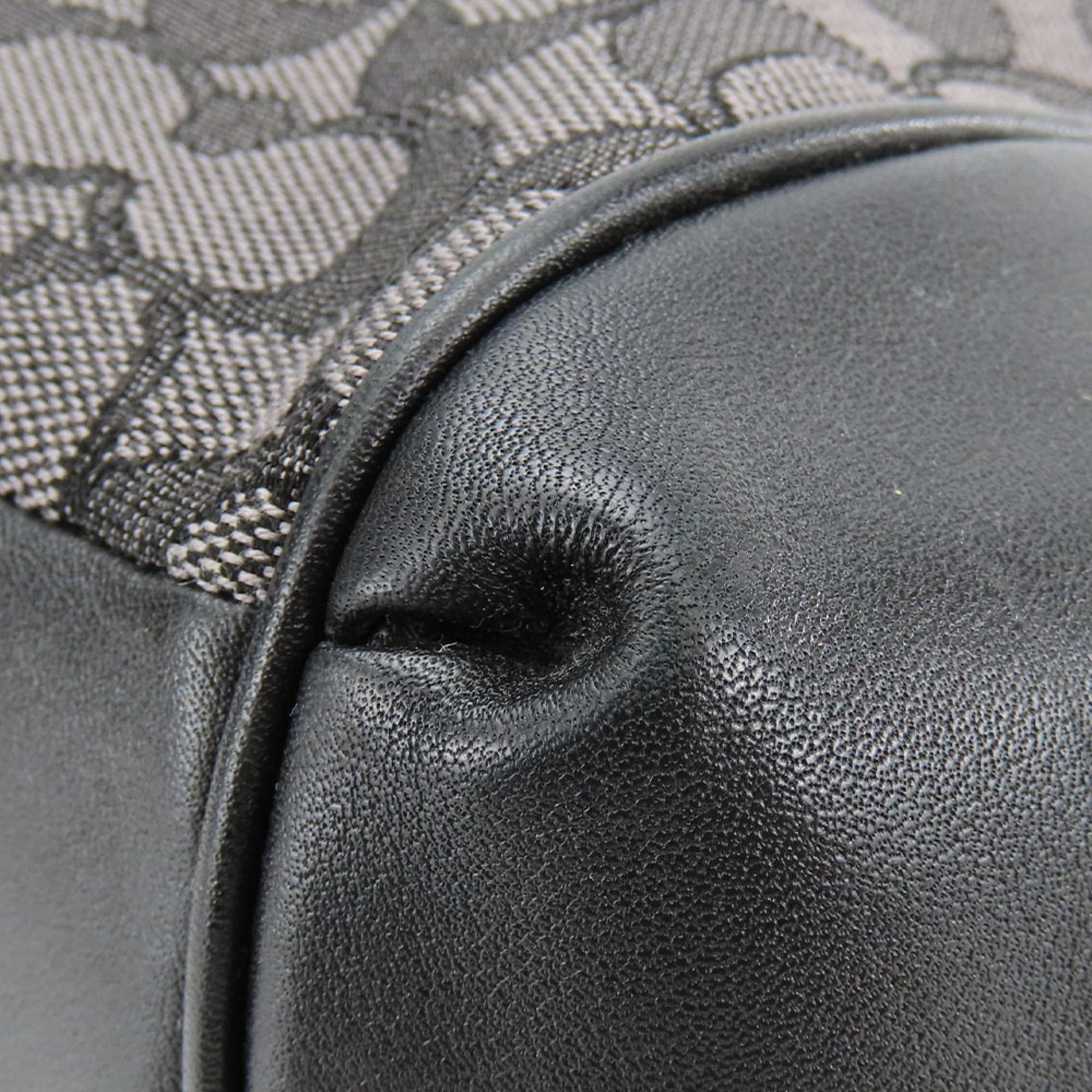Coach Black Canvas Leather Tote Bag (Pre-Owned)