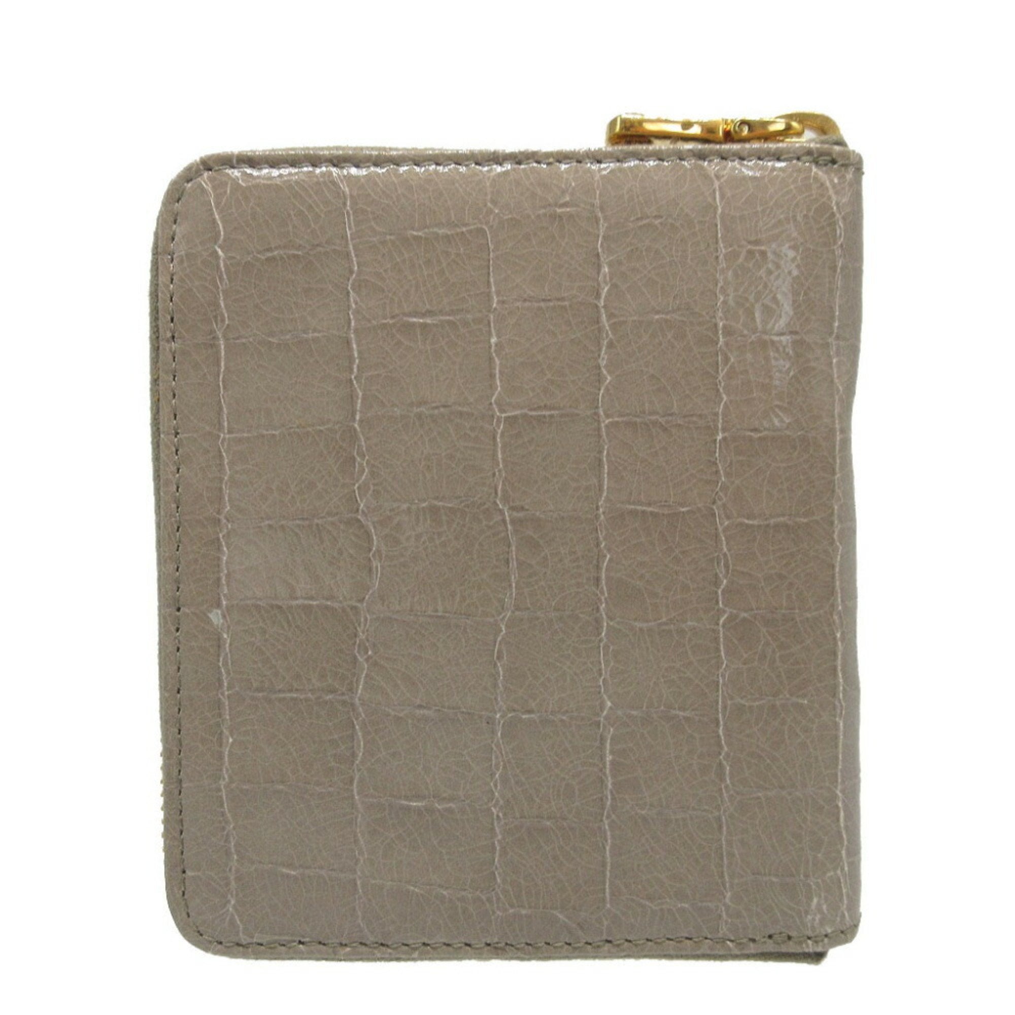 Miu Miu Gray Leather Wallet (Bi-Fold) (Pre-Owned)