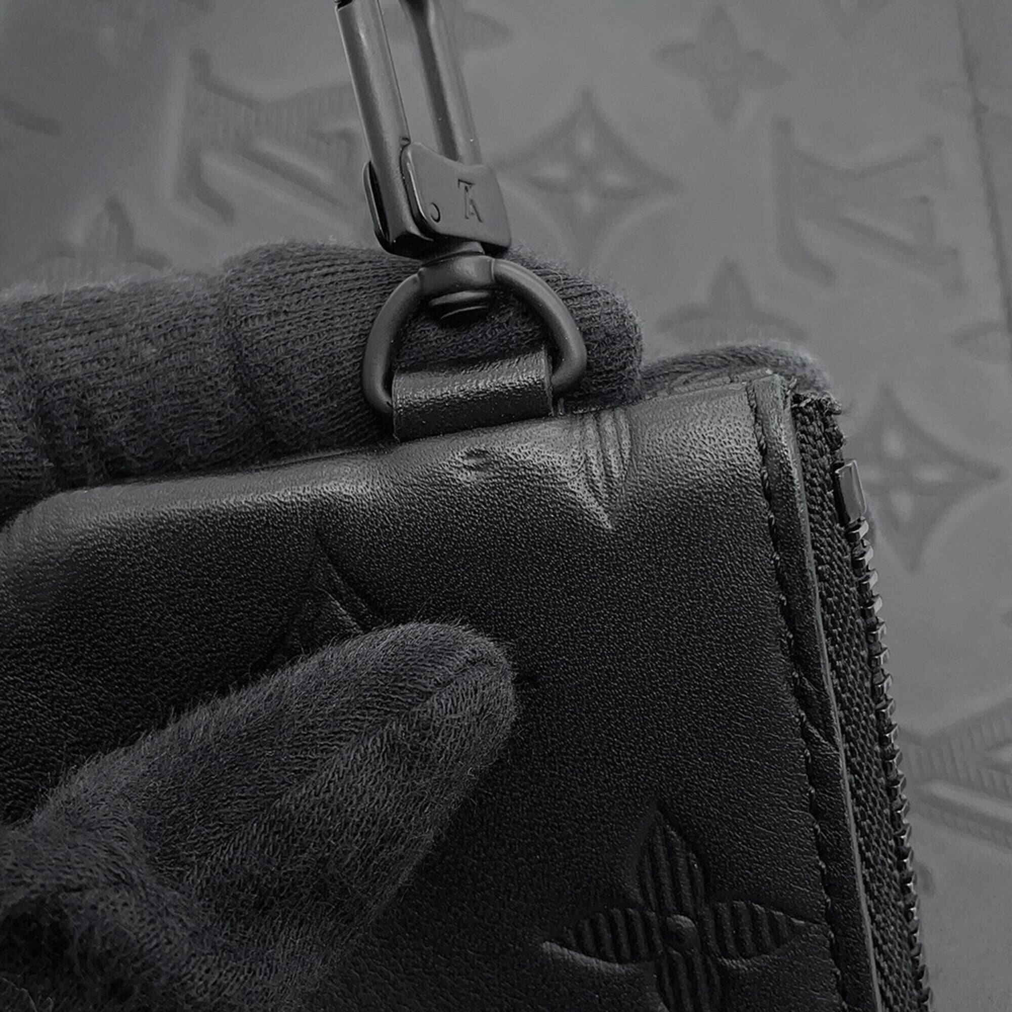 Louis Vuitton Monogram Shadow Black Noir Monogram Shadow Handbag Shoulder Bag (Pre-Owned)
