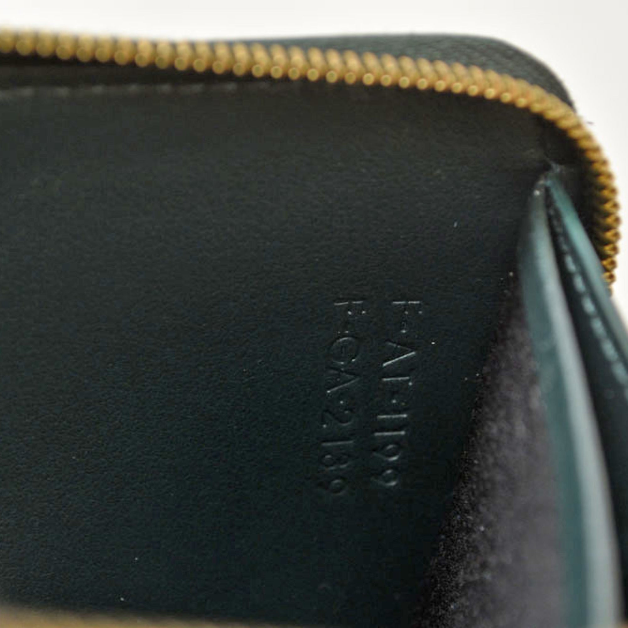 Celine Green Leather Coin Purse/Coin Case (Pre-Owned)