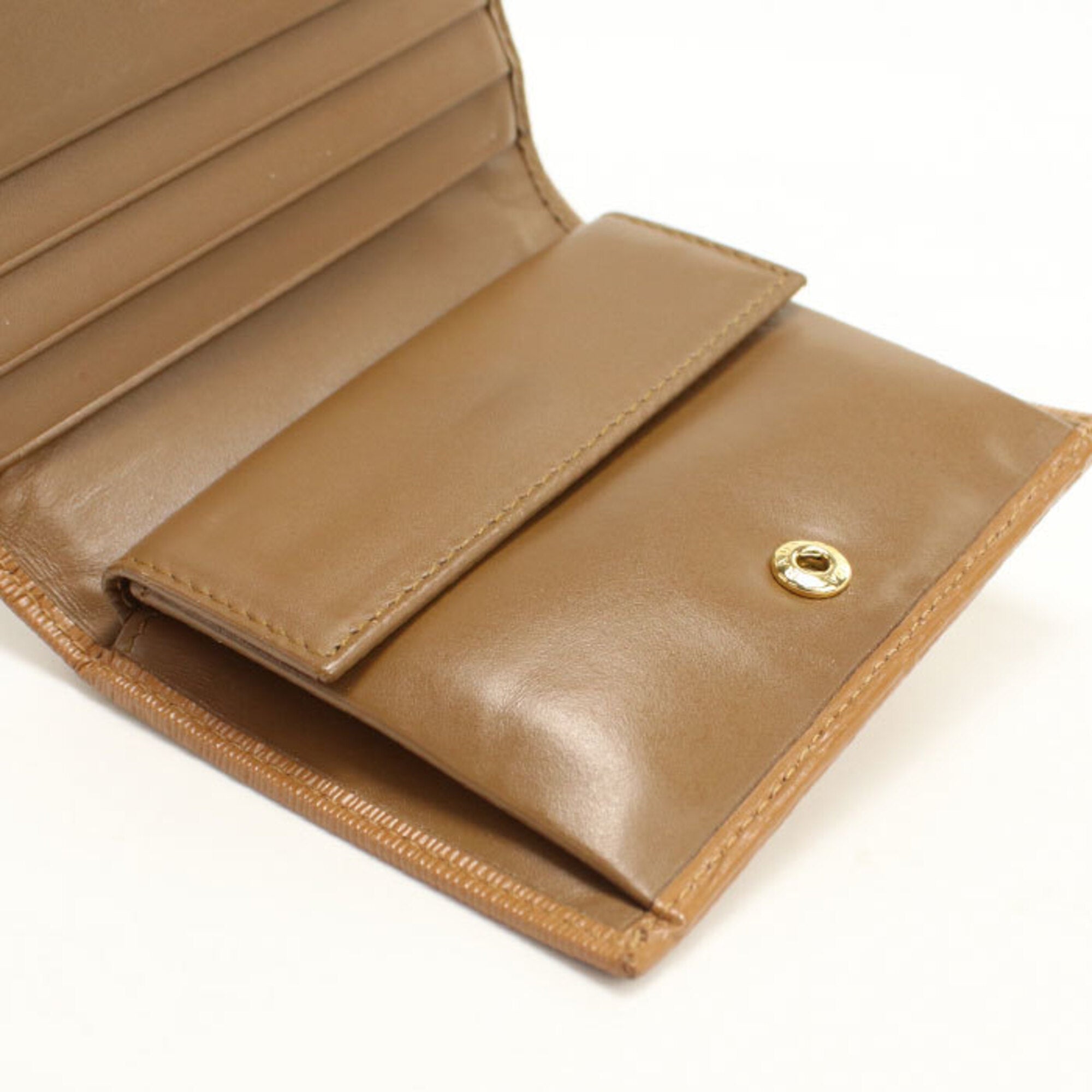 Prada Brown Leather Wallet (Bi-Fold) (Pre-Owned)