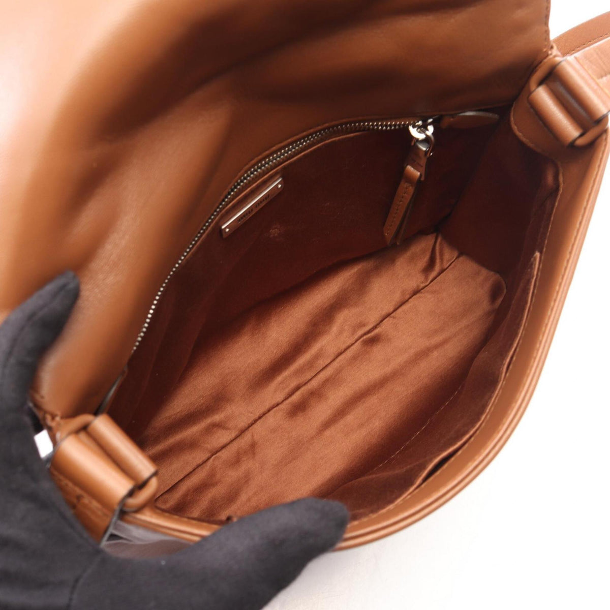Miu Miu Brown Leather Handbag Shoulder Bag (Pre-Owned)