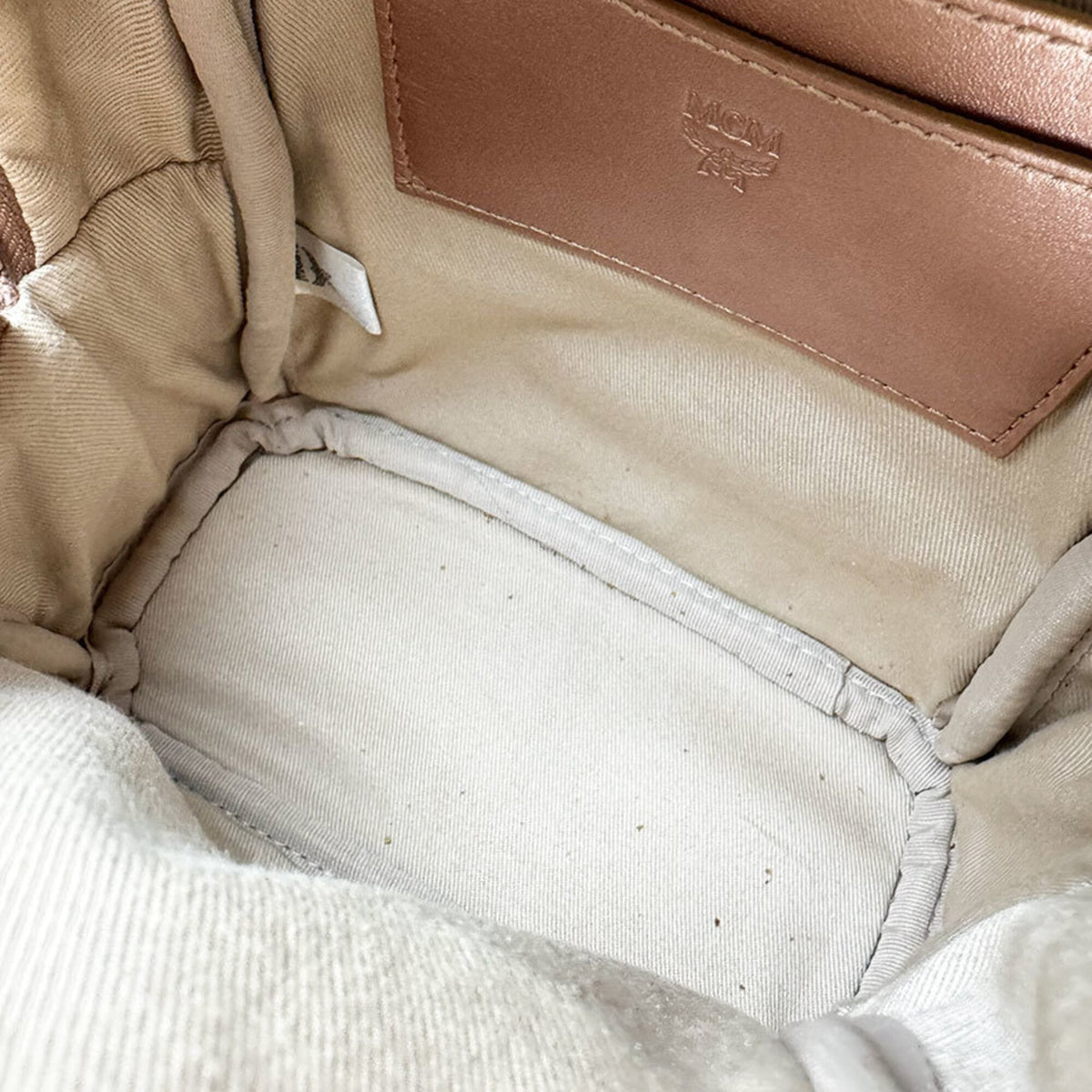 Mcm Pink Beige Leather Backpack (Pre-Owned)