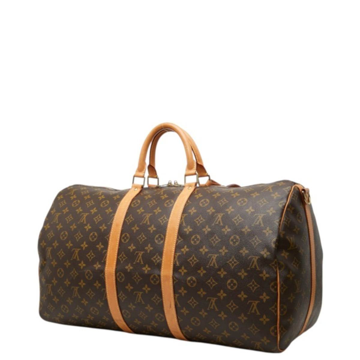 Louis Vuitton Monogram Brown Pvc Leather Boston Bag (Pre-Owned)
