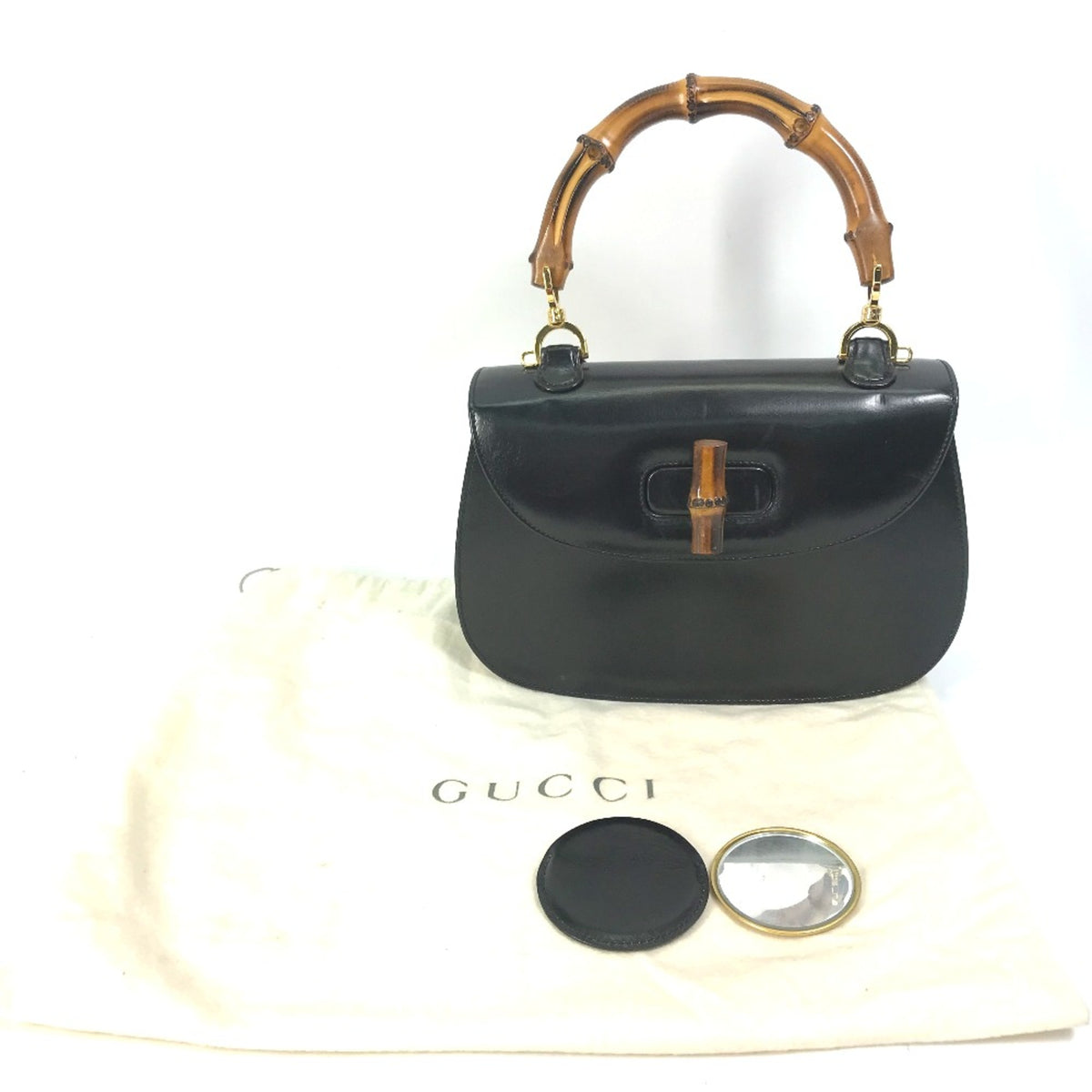 Gucci Black Leather Handbag (Pre-Owned)