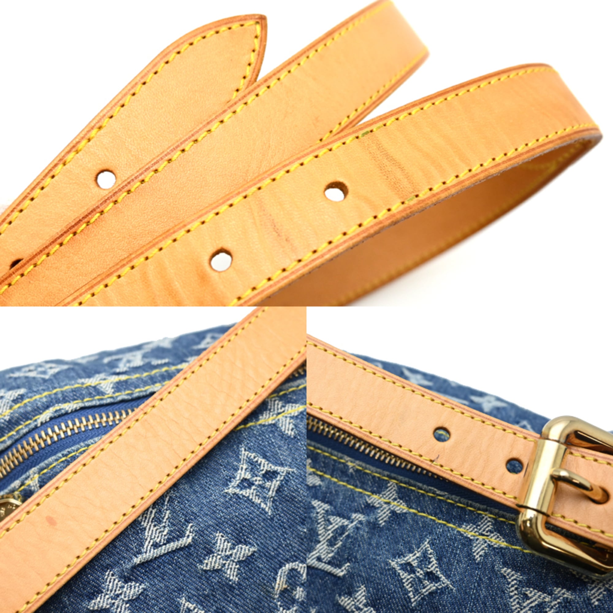 Louis Vuitton Blue Monogram Denim Shoulder Bag (Pre-Owned)