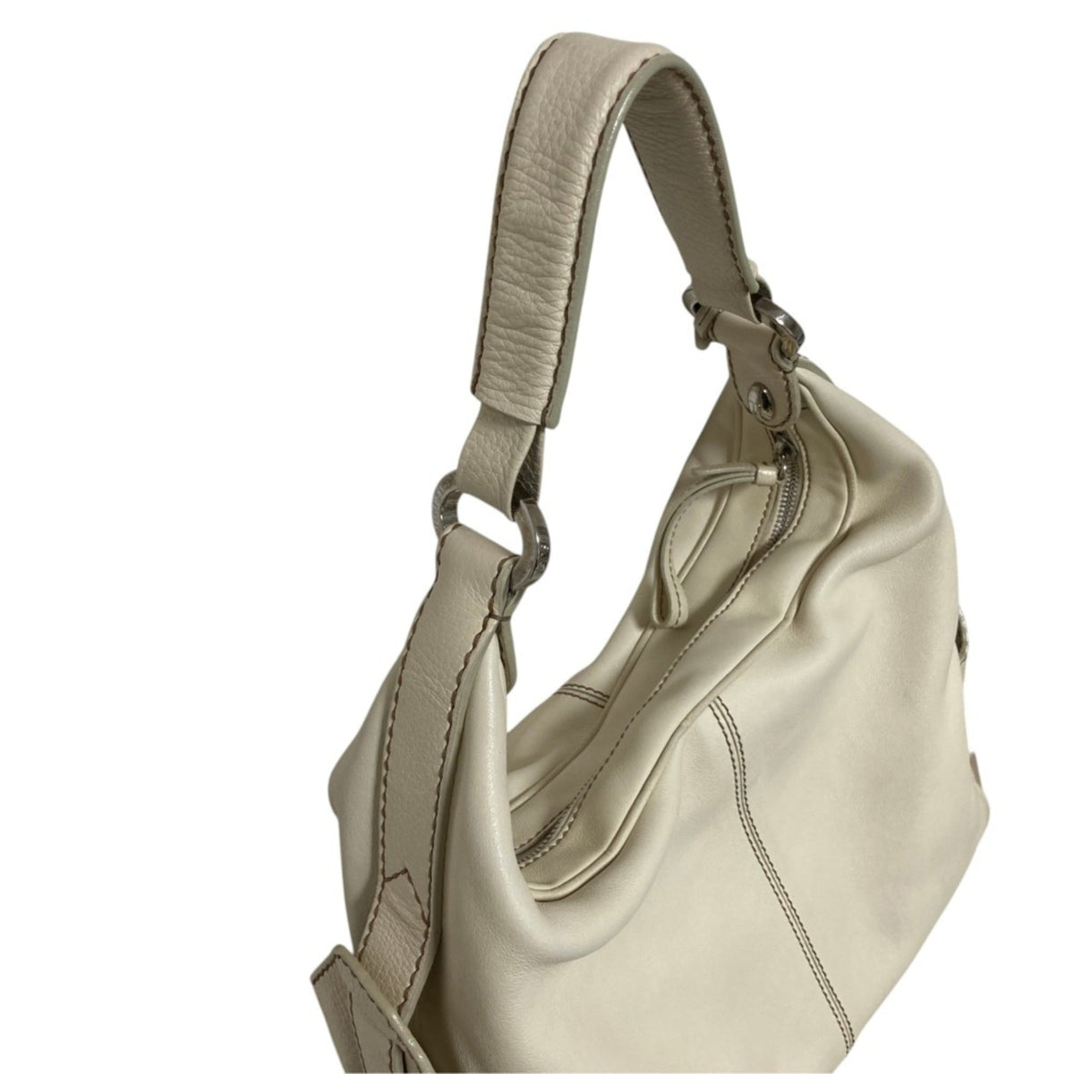 Tod's White Leather Shoulder Bag (Pre-Owned)