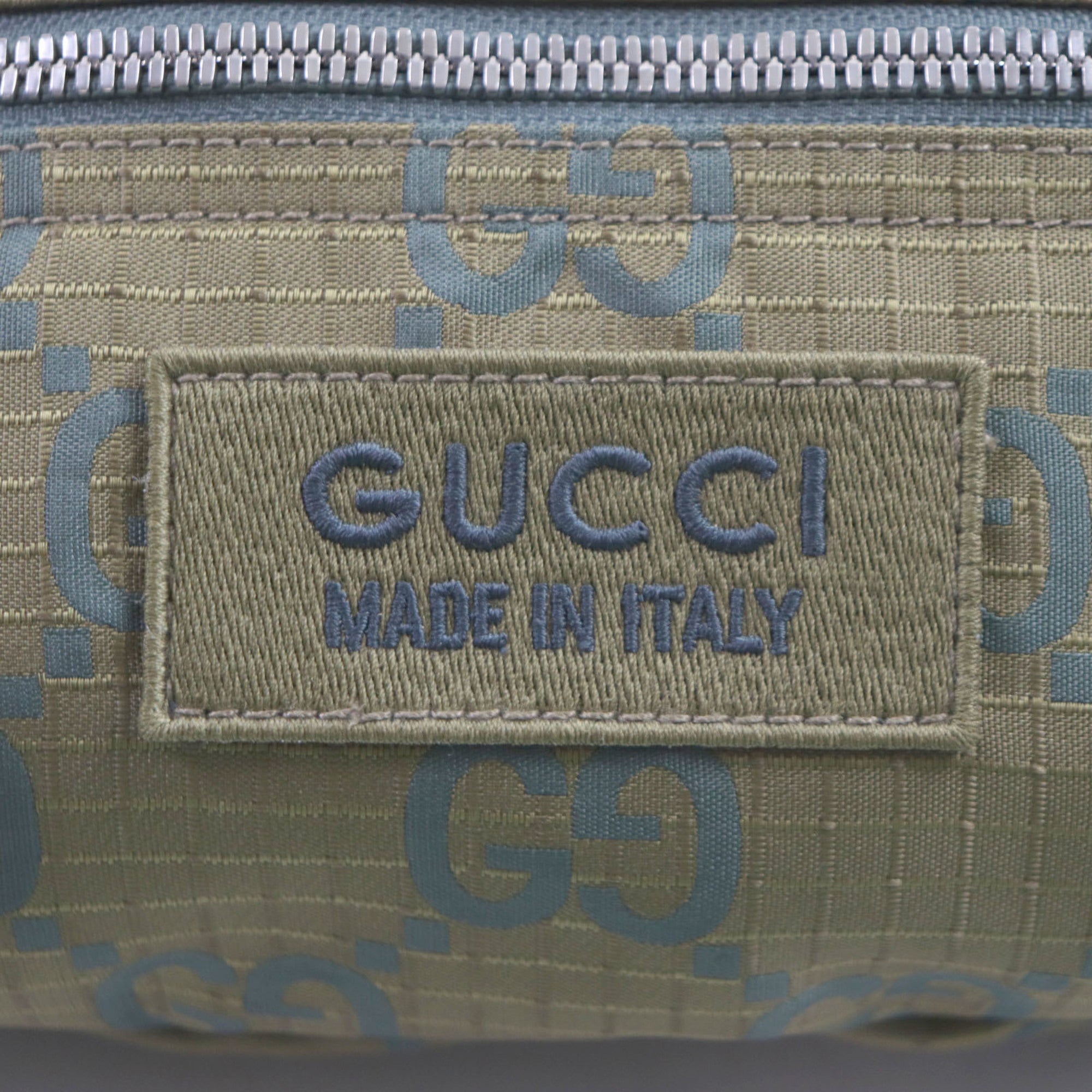 Gucci Khaki Nylon Leather Fanny Pack (Pre-Owned)