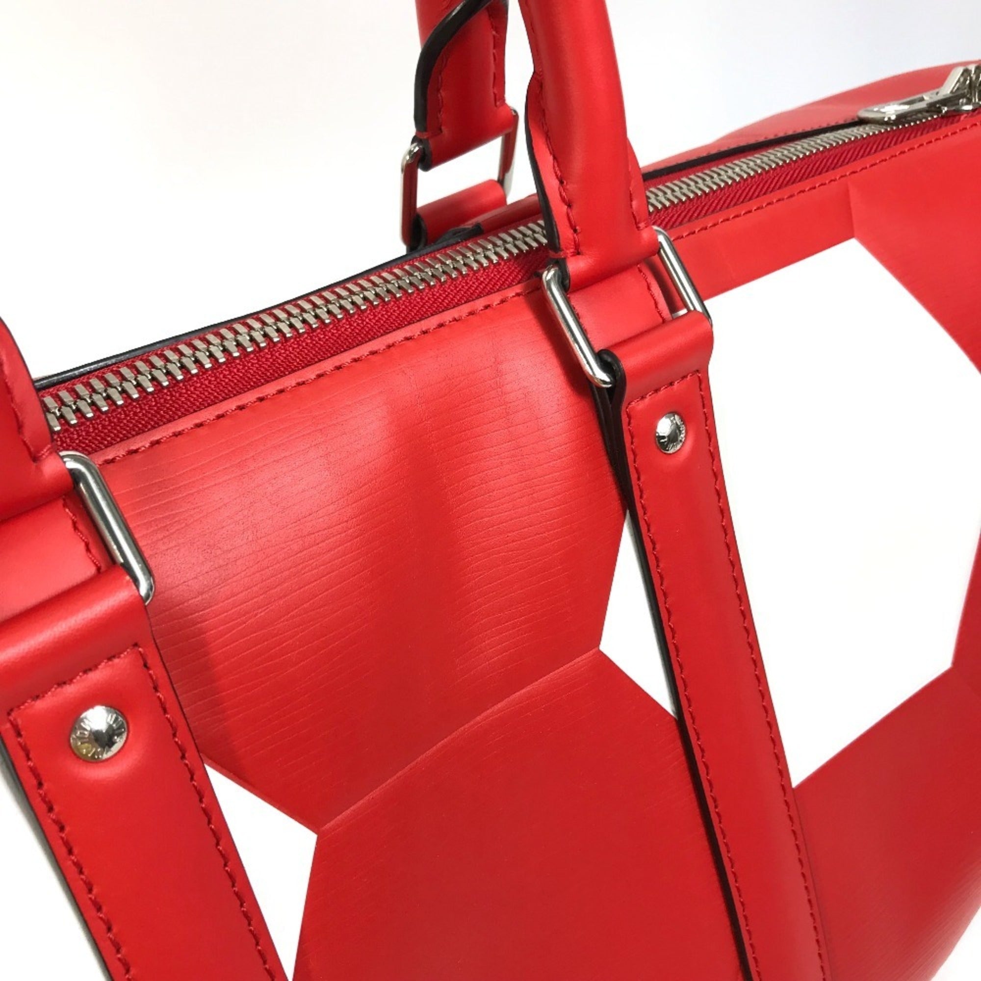 Louis Vuitton Red Color Epi Leather Boston Bag (Pre-Owned)