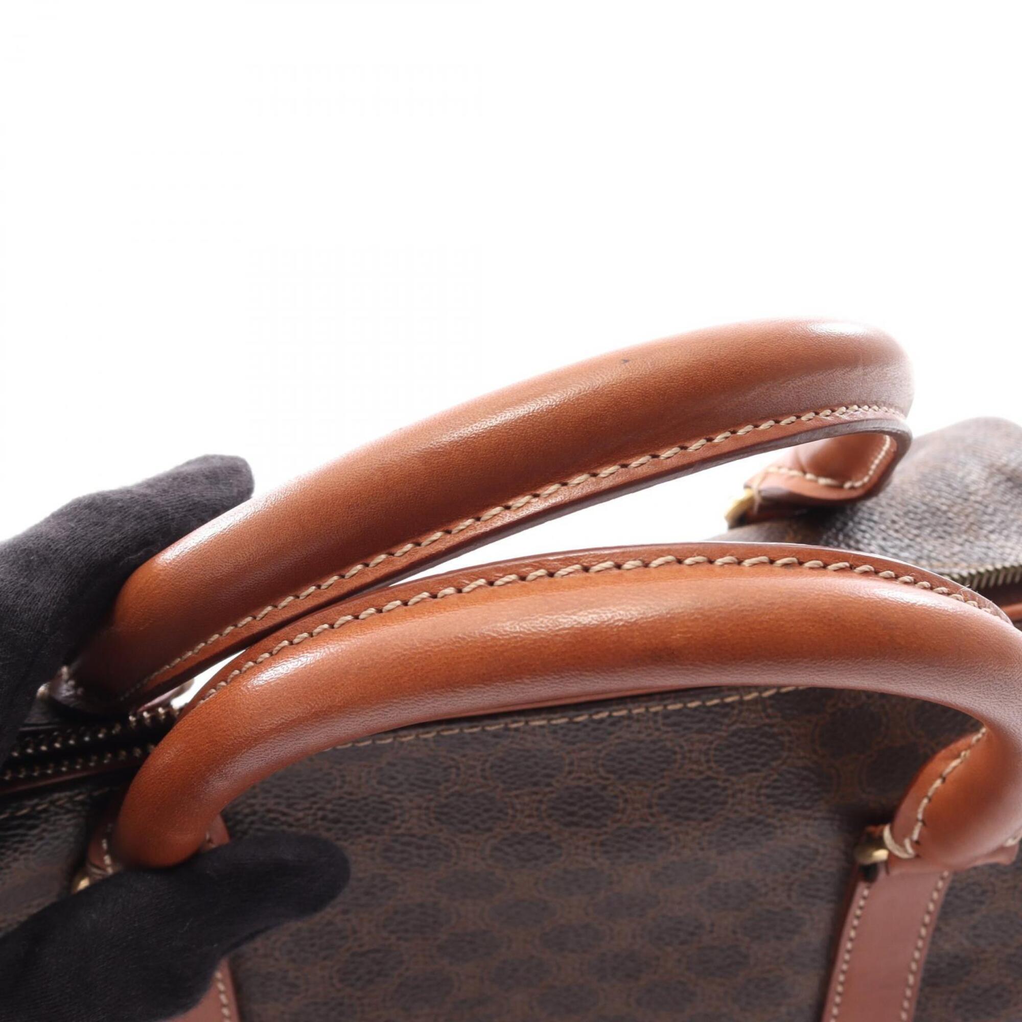 Celine Brown Coated Canvas Leather Handbag (Pre-Owned)