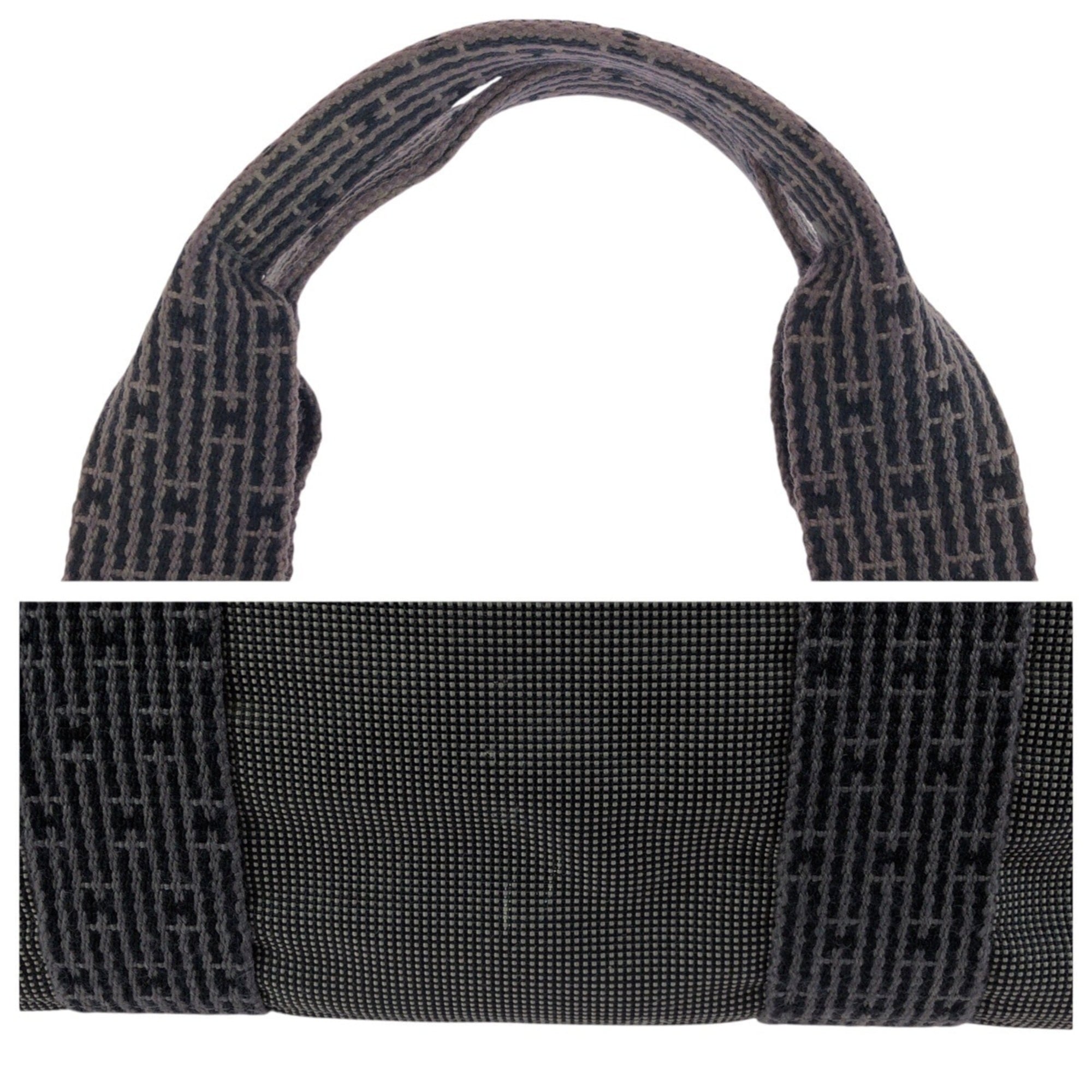 Hermes Gray Polyamide Polyester Handbag Tote Bag (Pre-Owned)