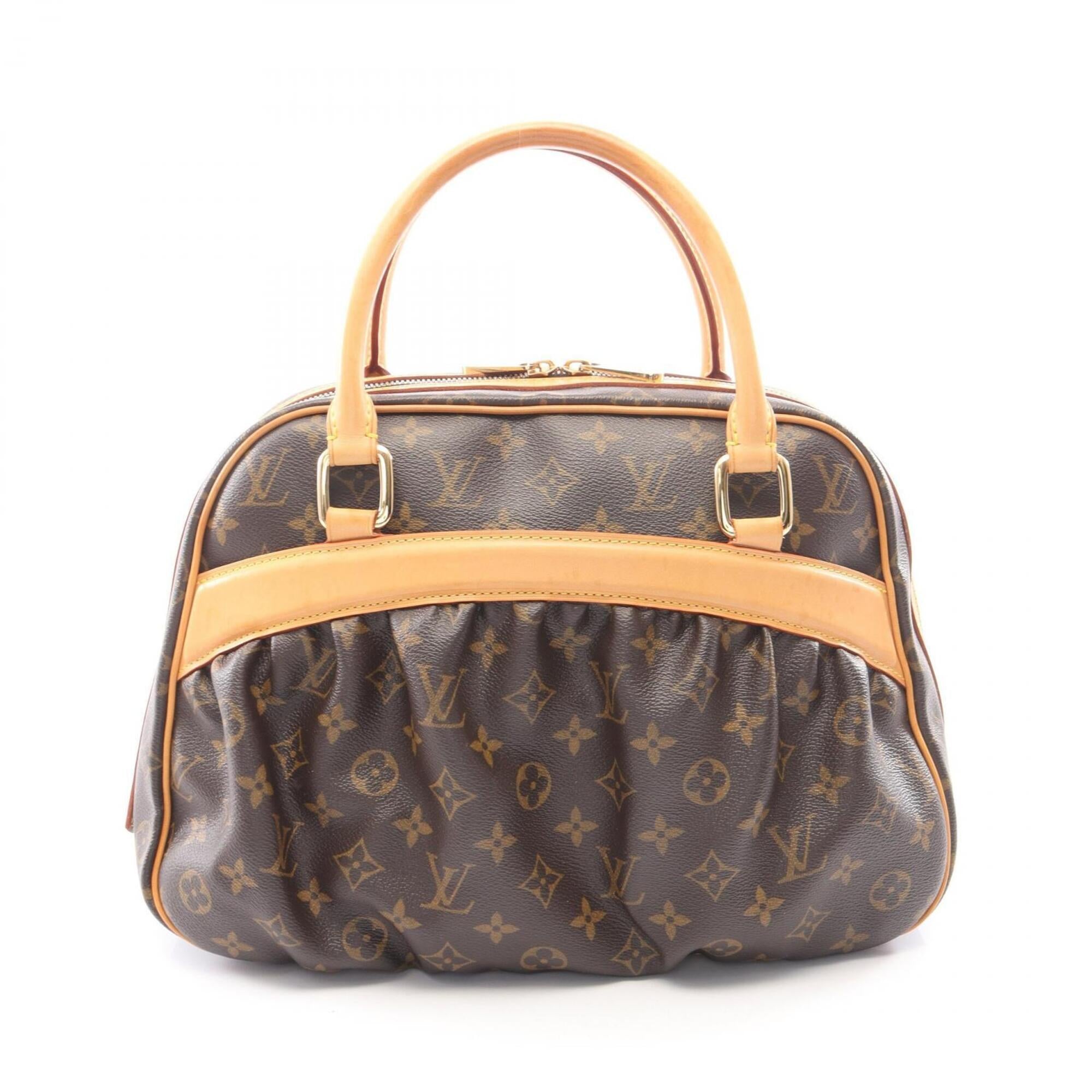 Louis Vuitton Brown Pvc Coated Canvas Leather Handbag (Pre-Owned)
