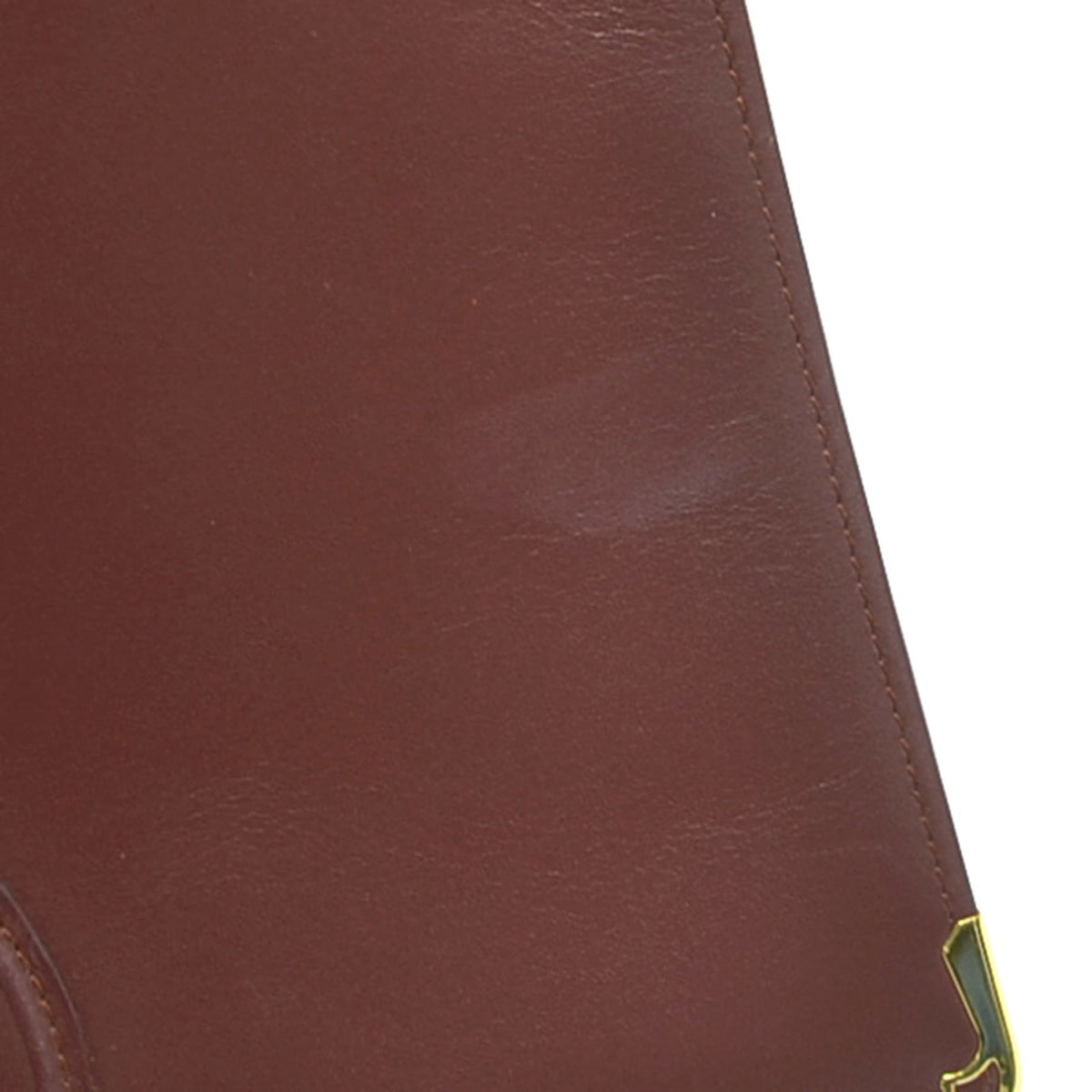 Cartier Burgundy Leather Clutch Bag (Pre-Owned)