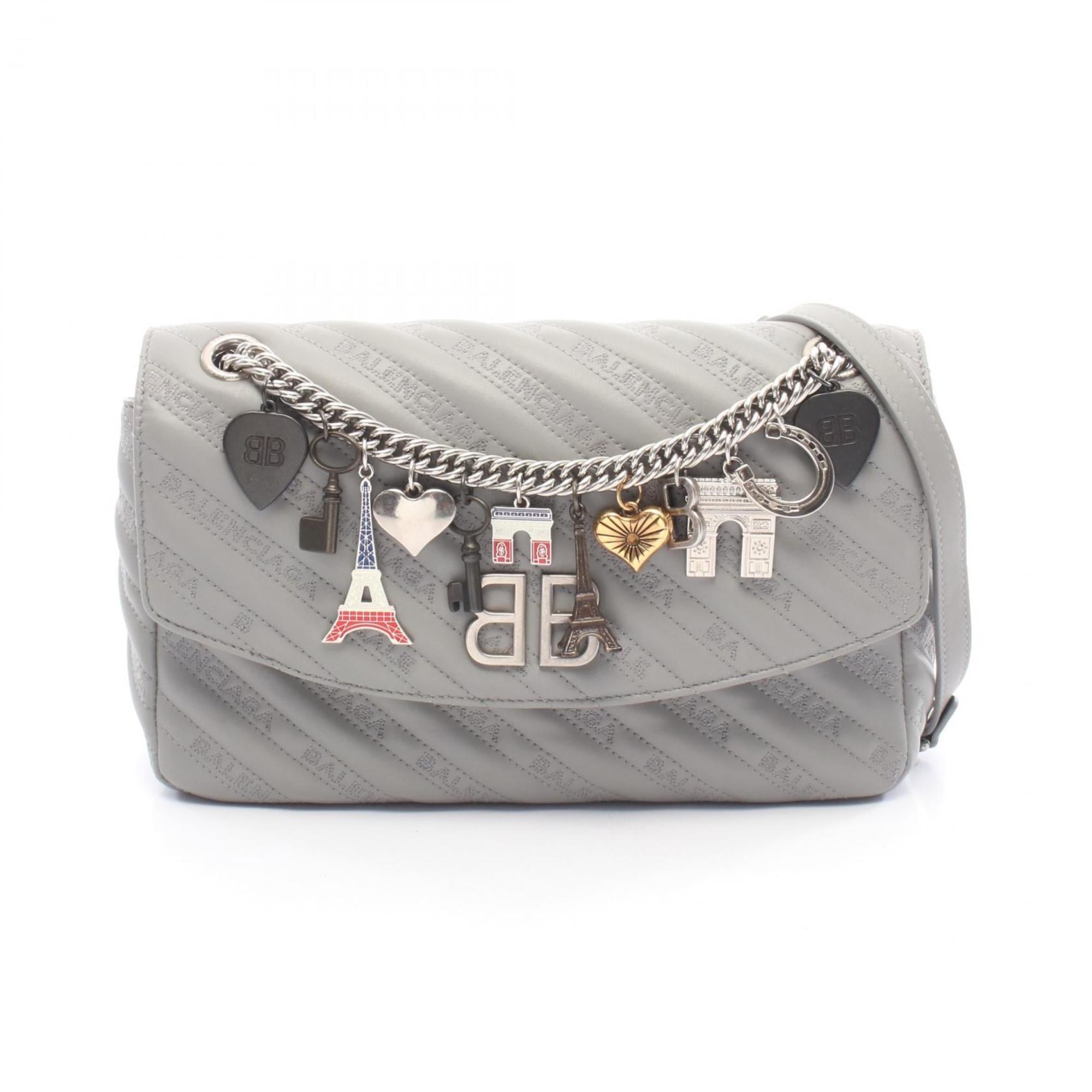 Balenciaga Gray Leather Shoulder Bag (Pre-Owned)