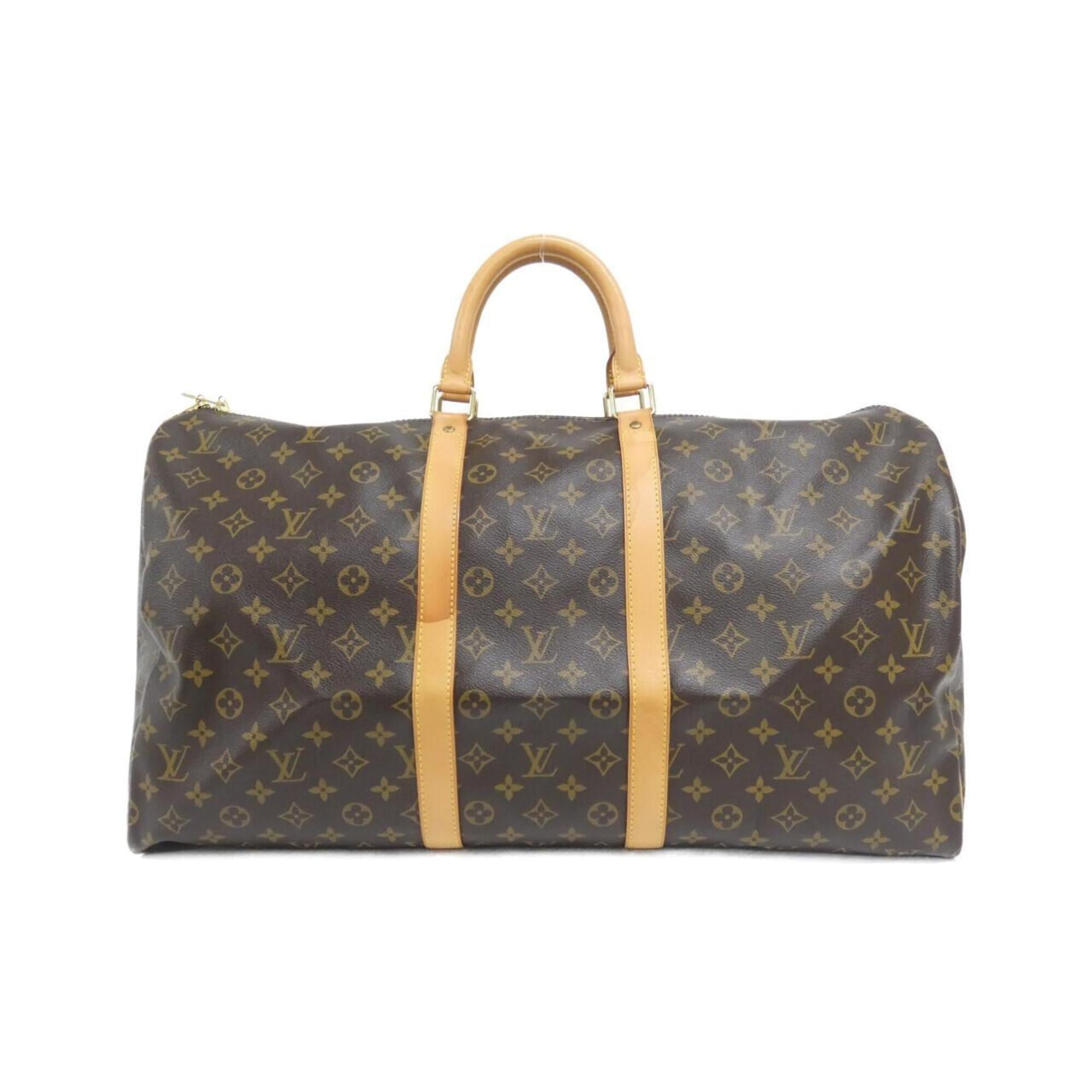 Louis Vuitton Brown Coated Canvas Boston Bag (Pre-Owned)