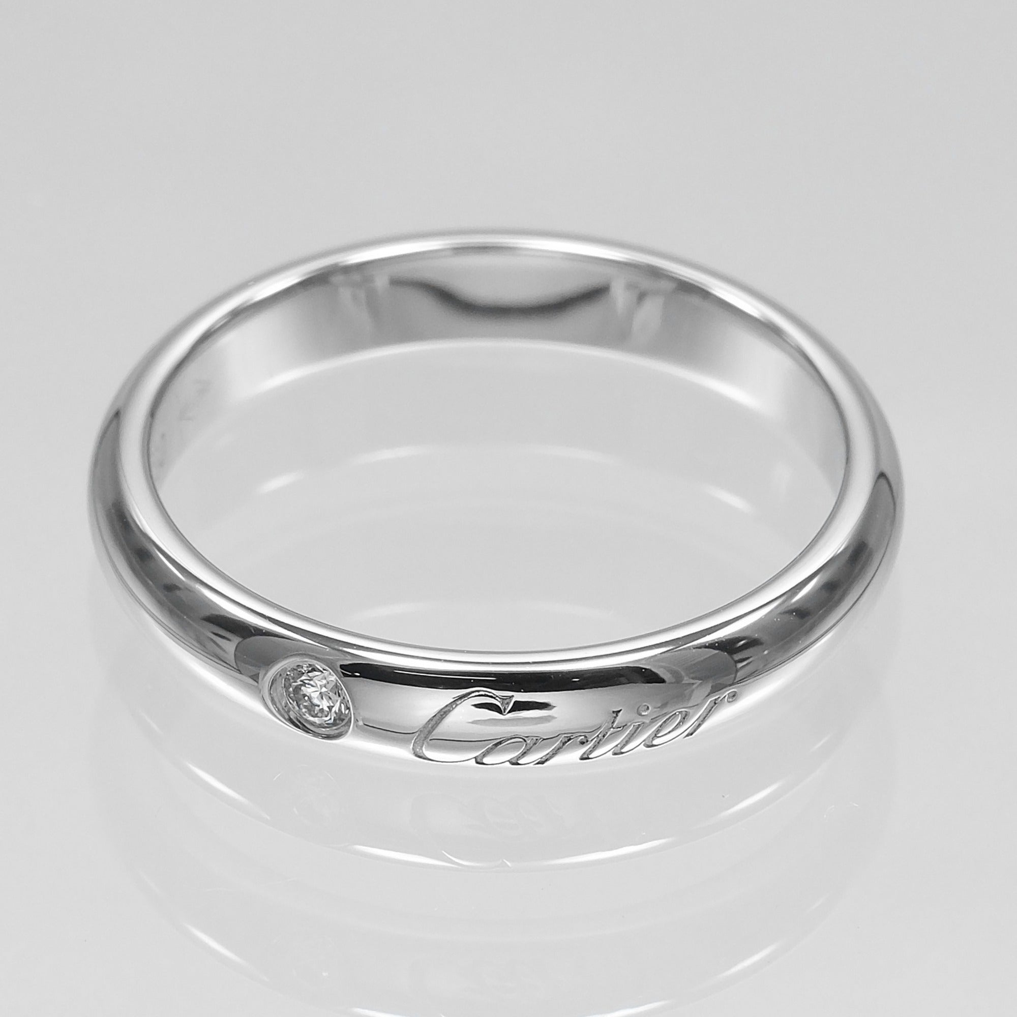 Cartier Platinum Platinum 950 Band Ring (Pre-Owned)