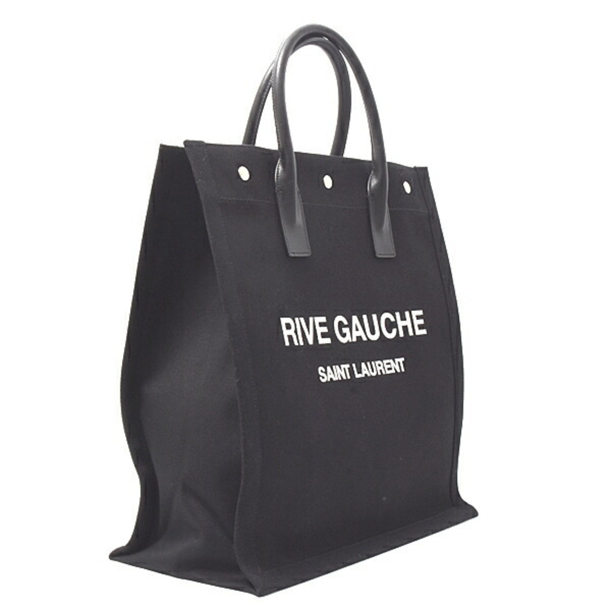 Saint Laurent Black Canvas Tote Bag (Pre-Owned)