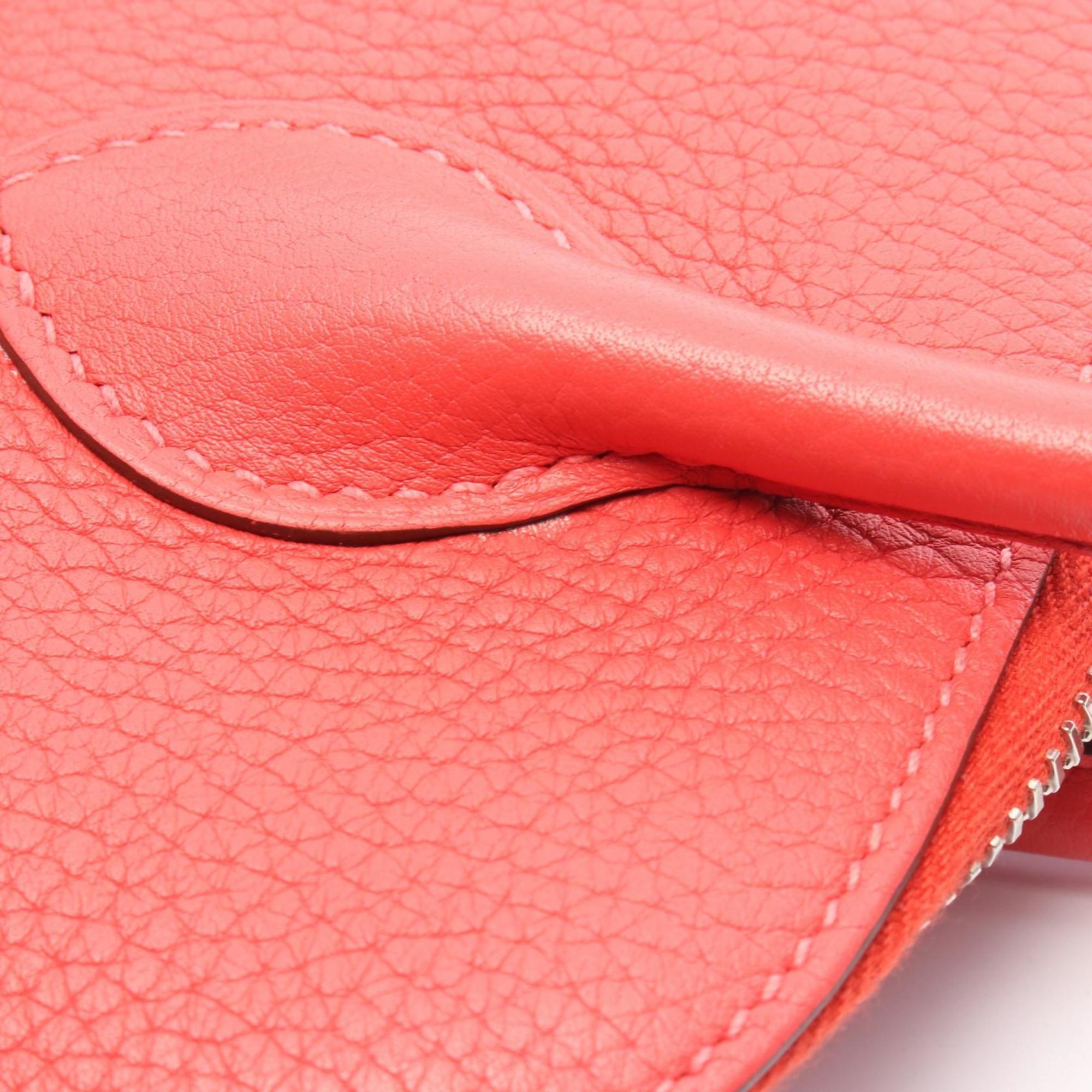 Hermes Red Color Rose Jaipur Leather Handbag (Pre-Owned)
