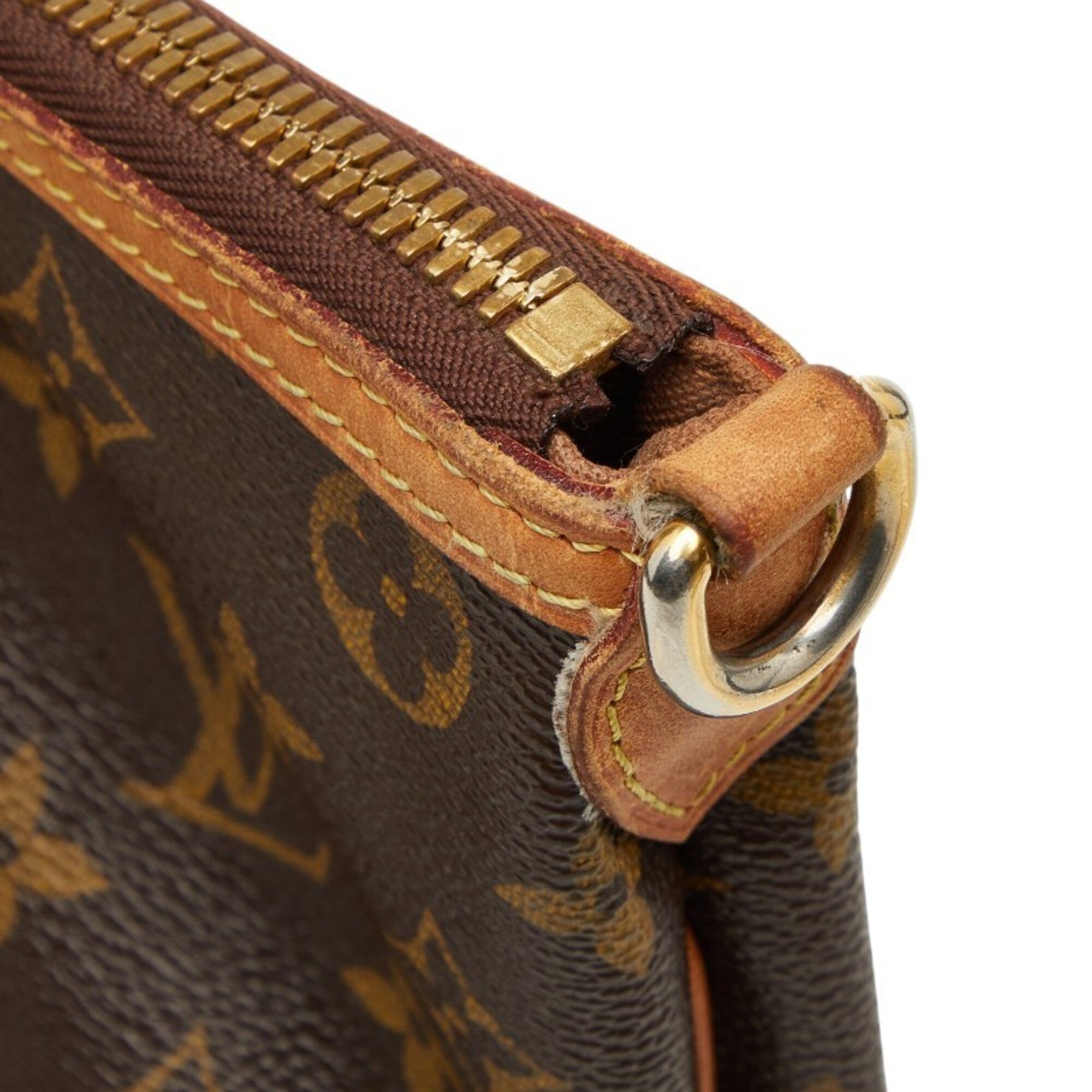 Louis Vuitton Black Brown Pvc Leather Handbag (Pre-Owned)