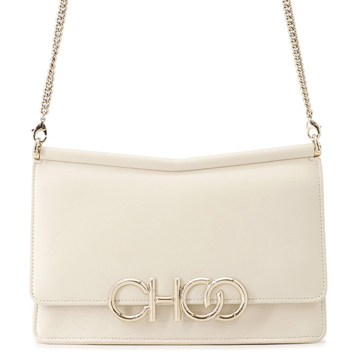 Jimmy Choo White Leather Handbag Shoulder Bag (Pre-Owned)
