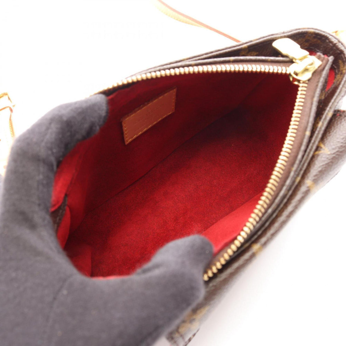 Louis Vuitton Brown Monogram Coated Canvas Leather Handbag Shoulder Bag (Pre-Owned)