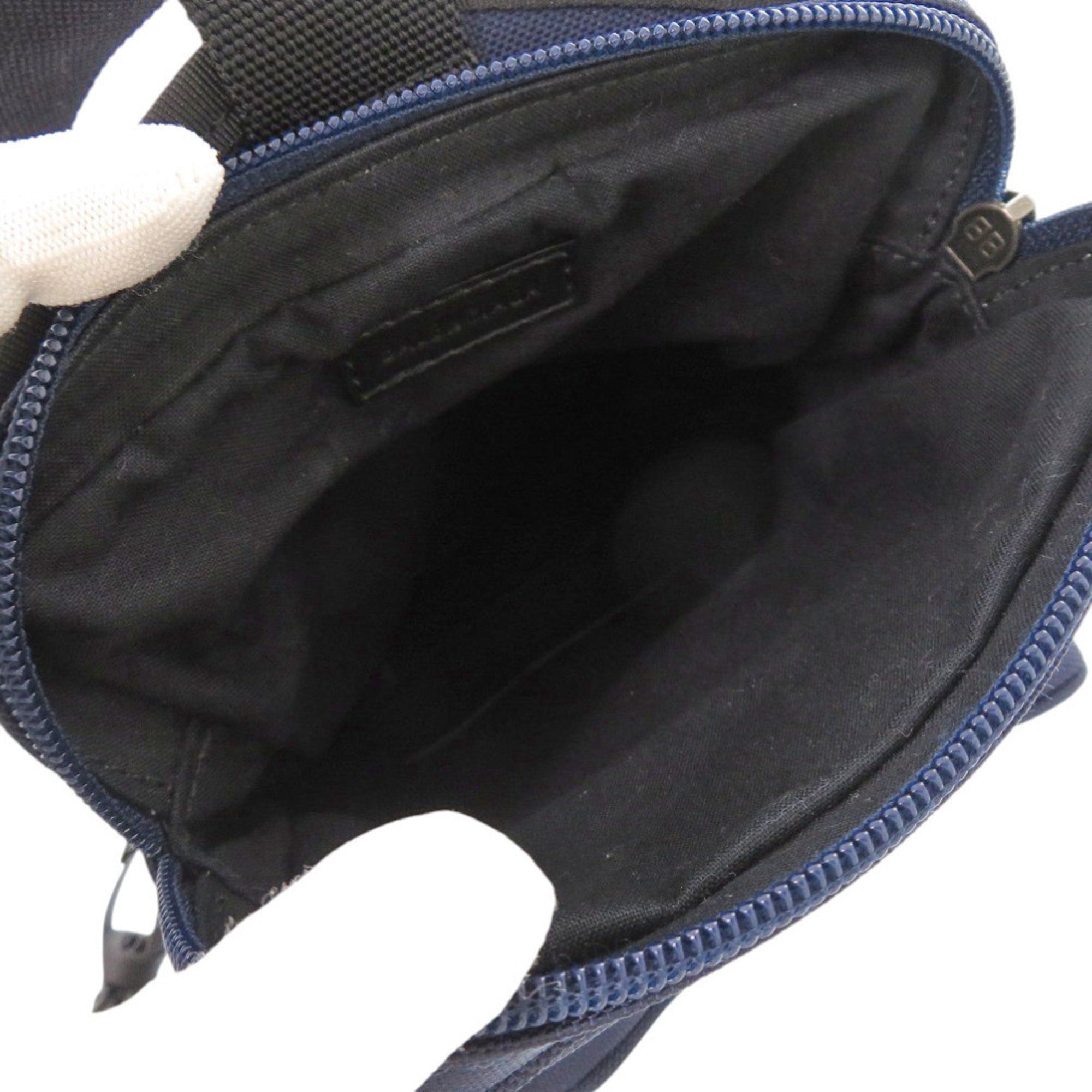 Balenciaga Black Navy Nylon Shoulder Bag Sling Bag (Pre-Owned)