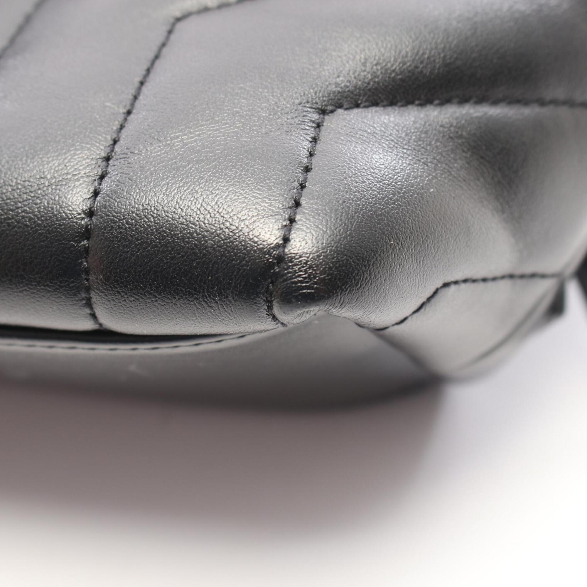 Saint Laurent Black Leather Backpack Handbag (Pre-Owned)