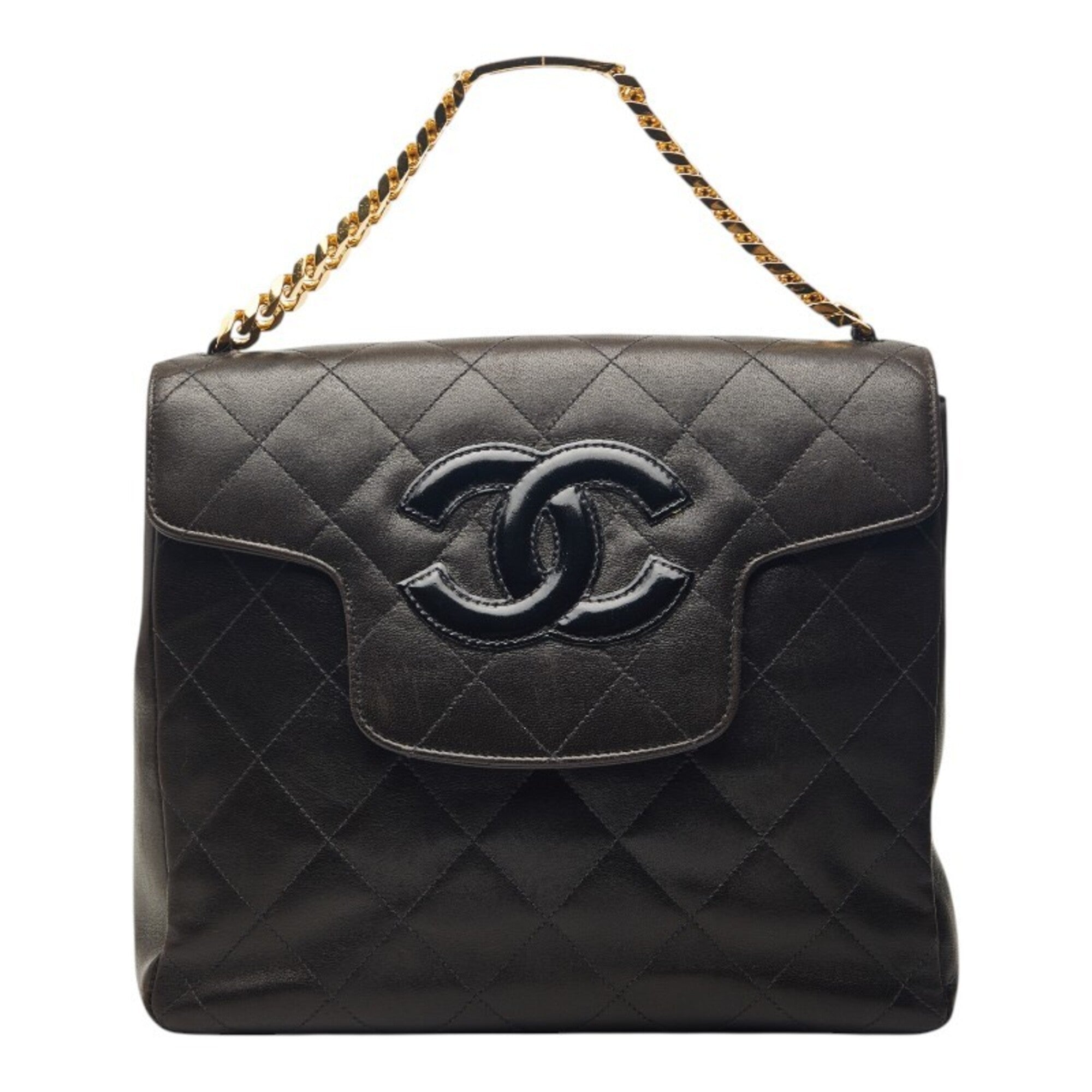 Chanel Black Leather Handbag (Pre-Owned)