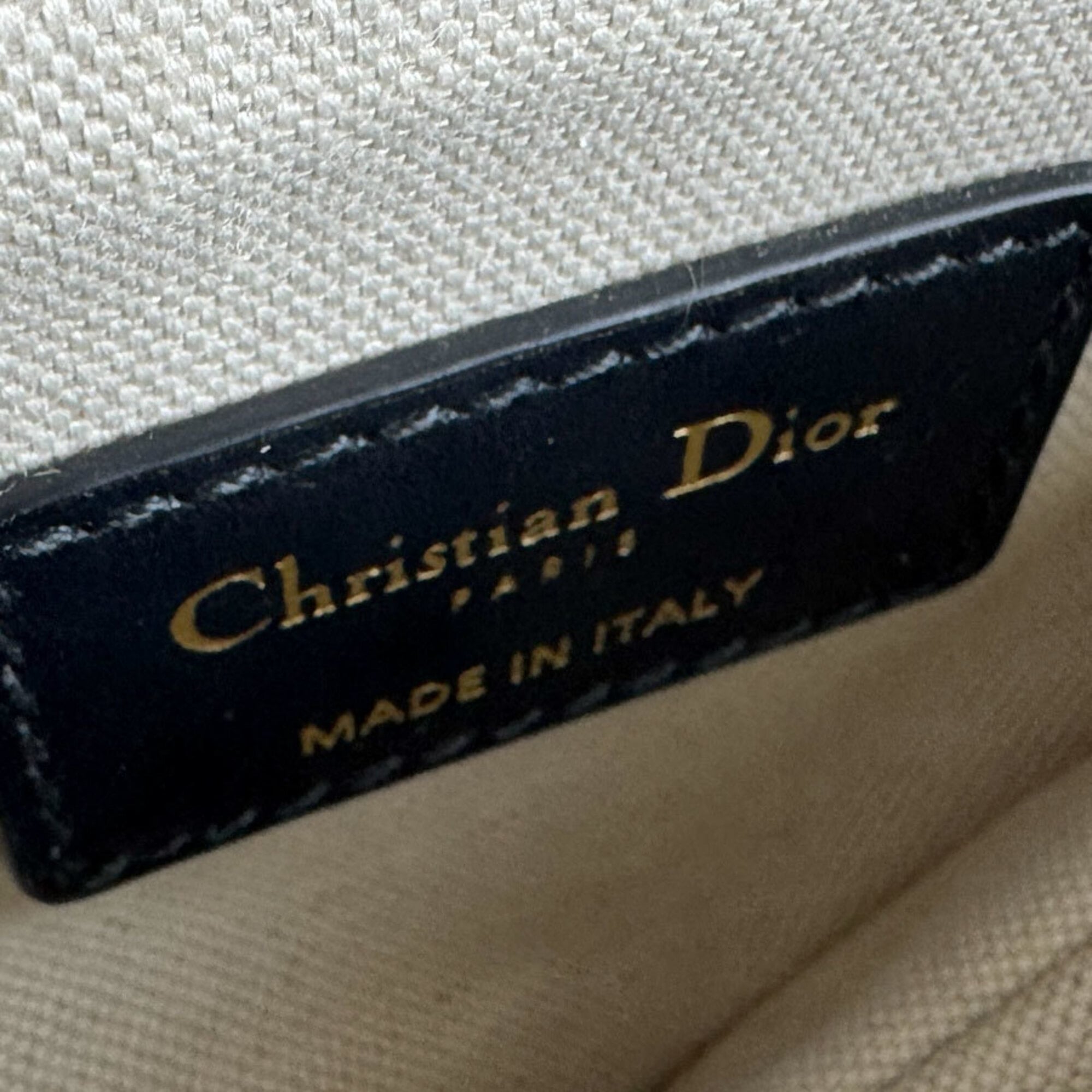 Christian Dior Navy Canvas Handbag Shoulder Bag (Pre-Owned)