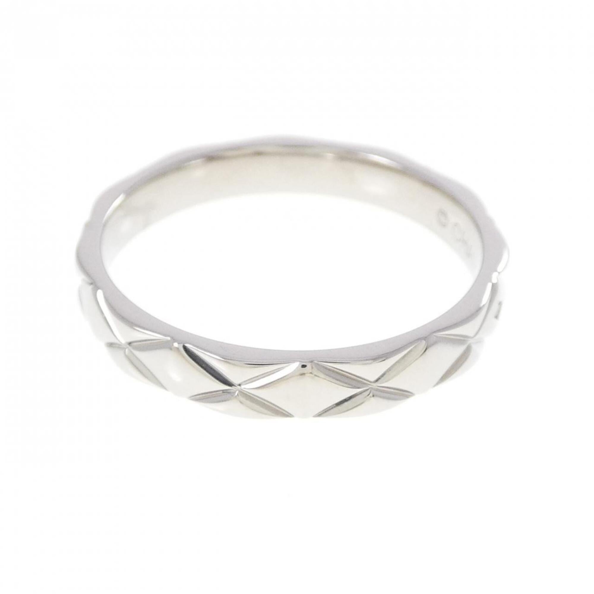 Chanel Silver Platinum 950 Band Ring (Pre-Owned)
