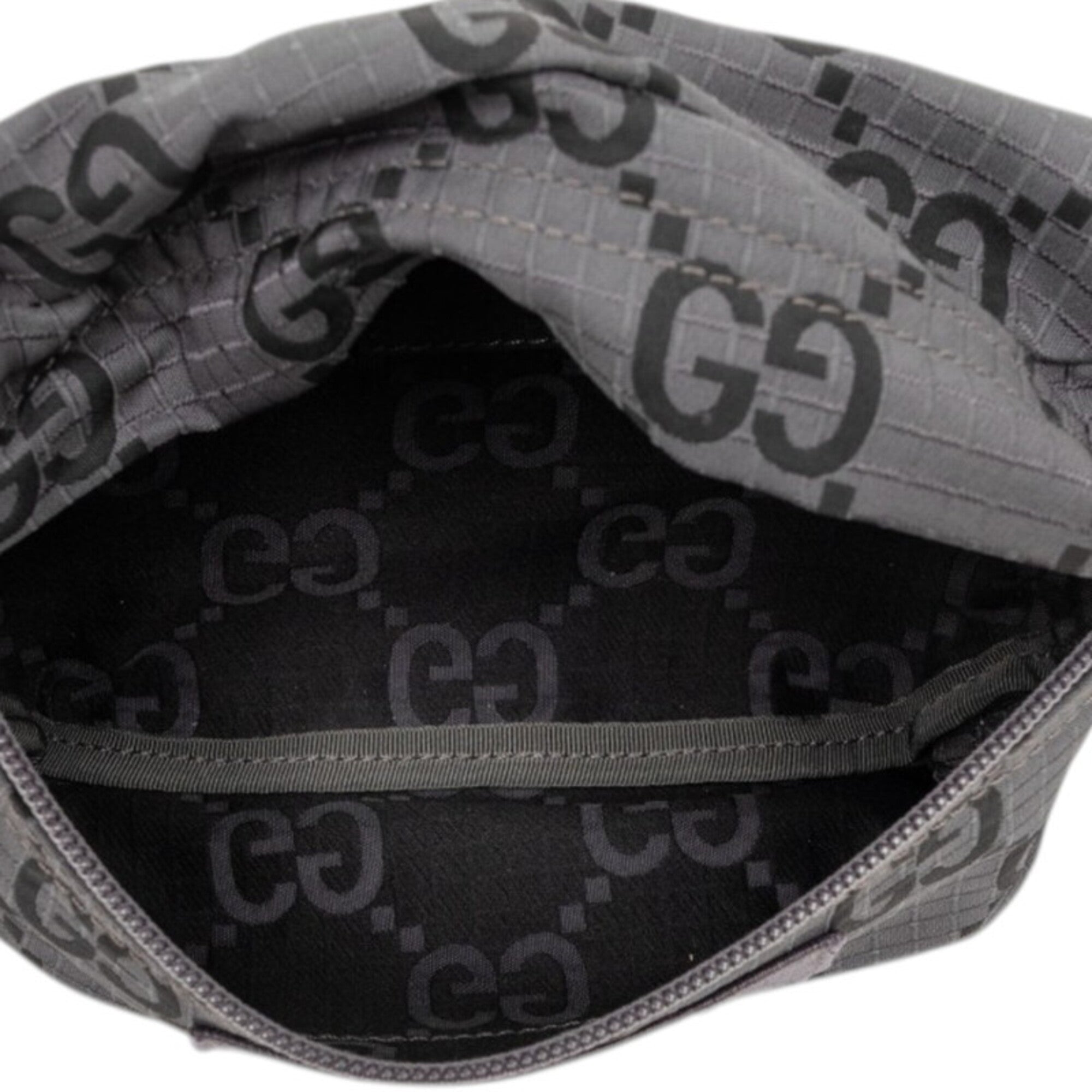 Gucci Gray Nylon Leather Fanny Pack (Pre-Owned)