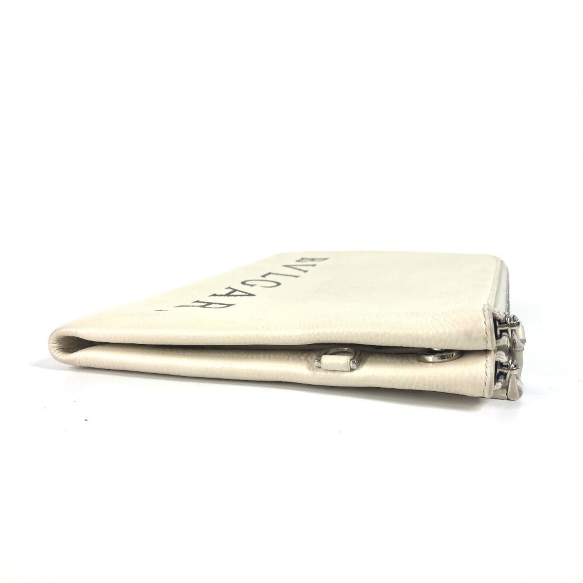 Bvlgari Black White Leather Clutch Bag Pouch (Pre-Owned)