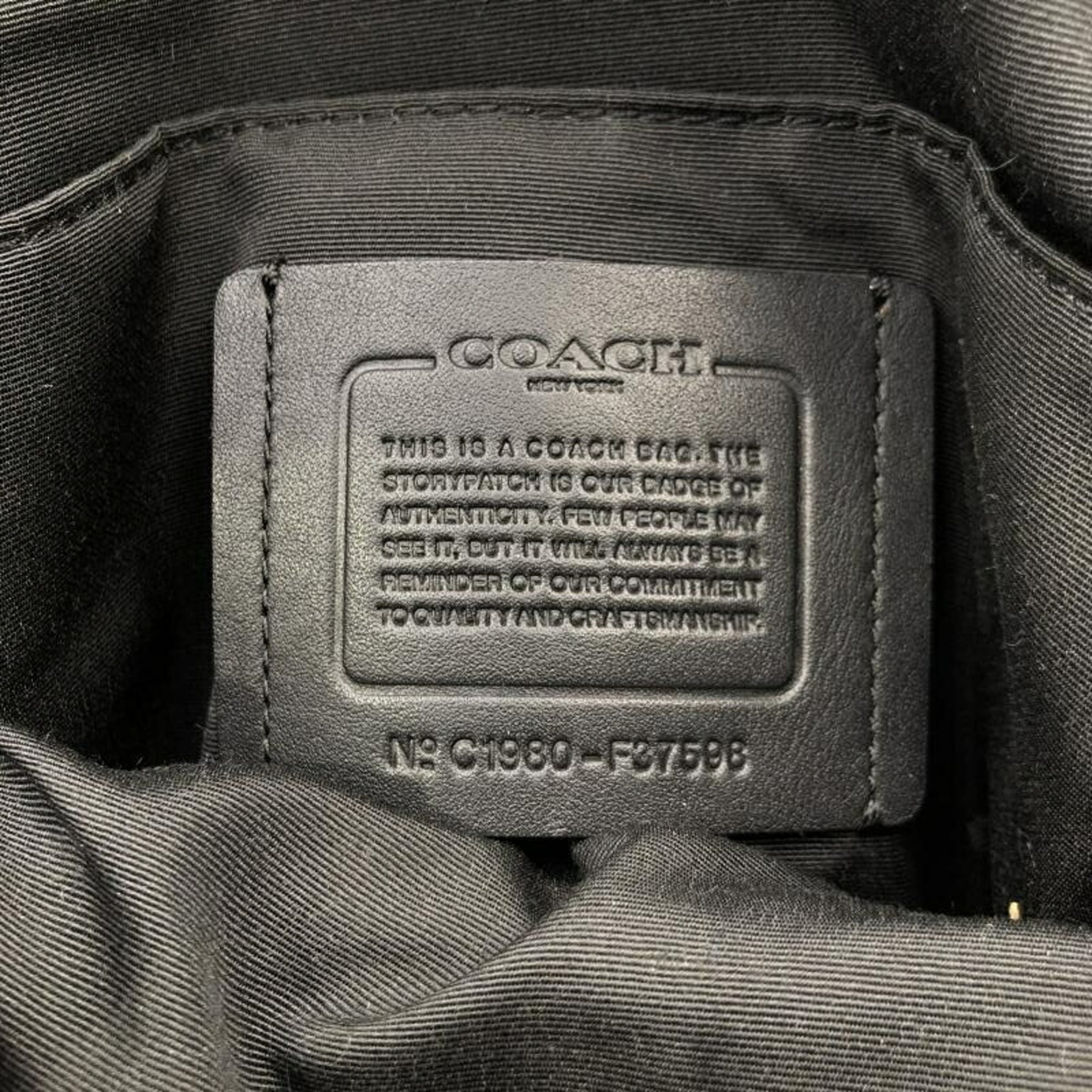 Coach Black Leather Fanny Pack Sling Bag (Pre-Owned)