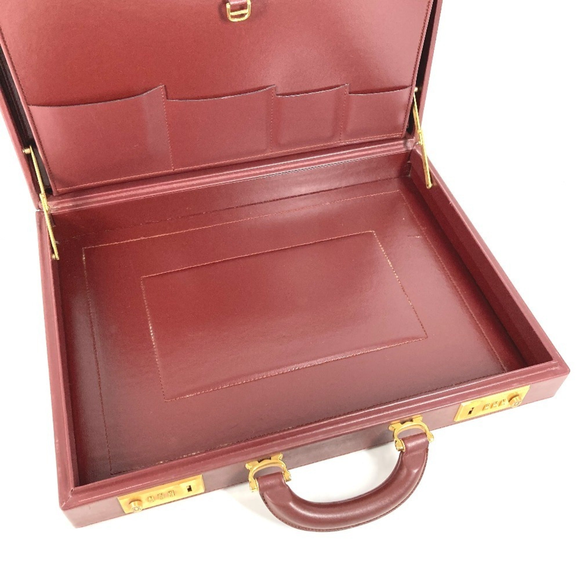 Cartier Must Wine Red Leather Attaché Case (Pre-Owned)