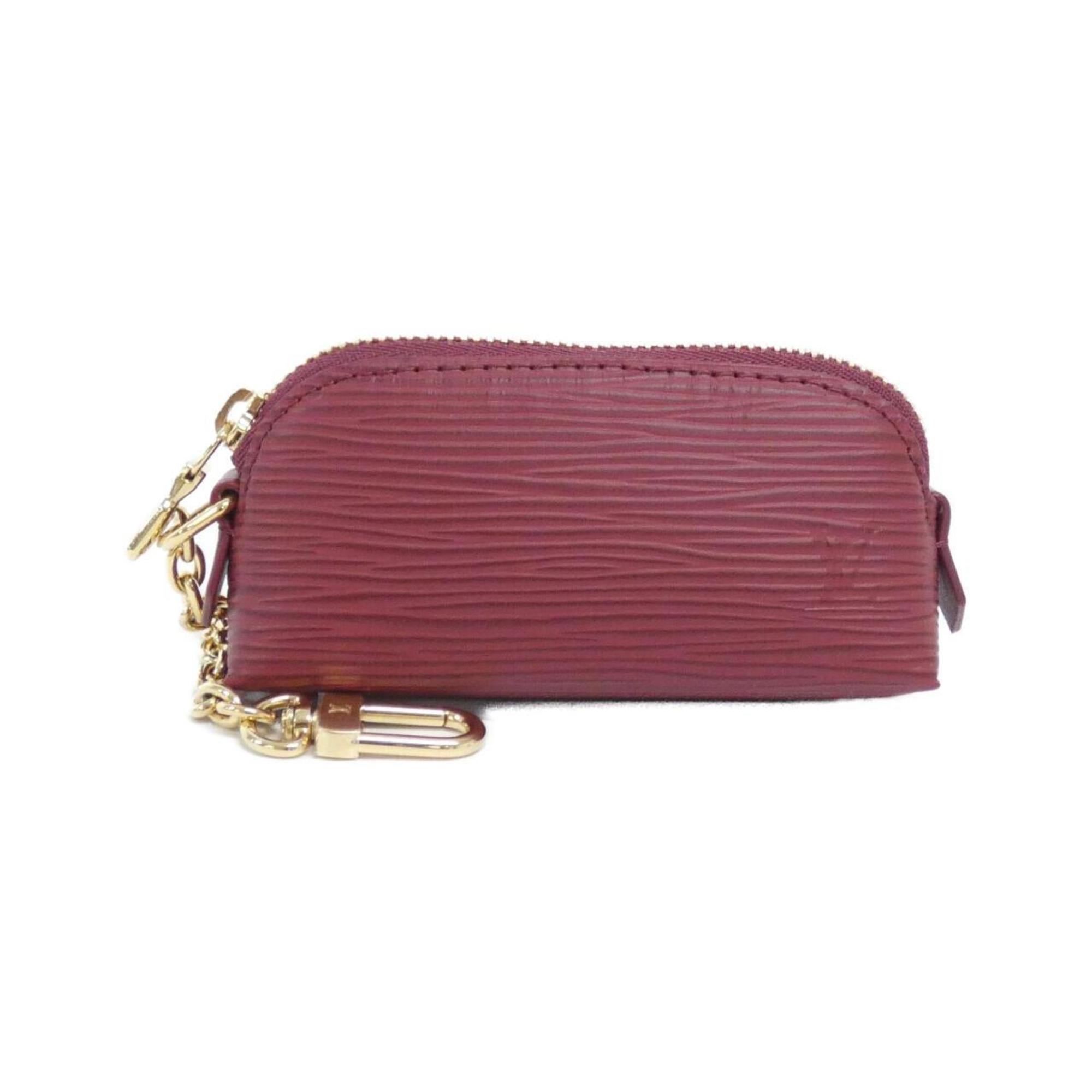 Louis Vuitton Red Color Leather Handbag Pouch (Pre-Owned)