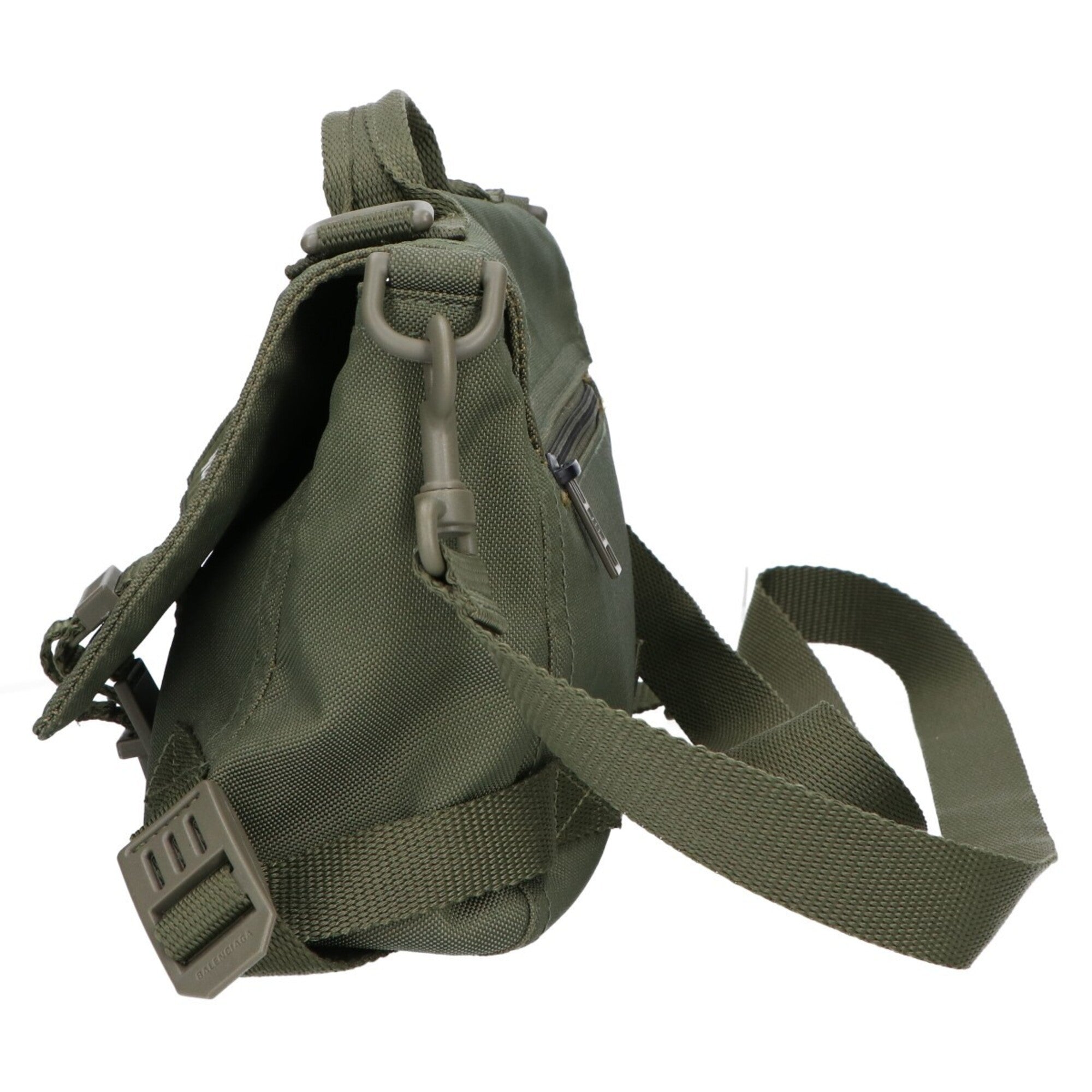 Balenciaga Khaki Nylon Messenger Bag Shoulder Bag (Pre-Owned)