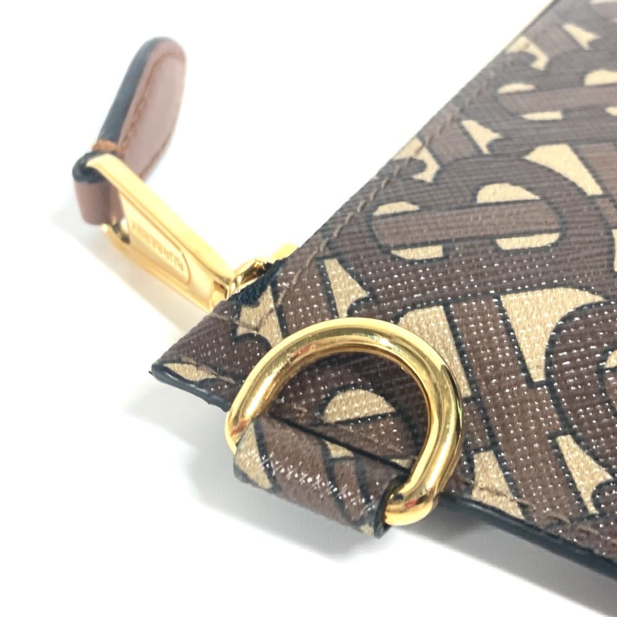 Burberry Beige Brown Leather Coin Purse/Coin Case (Pre-Owned)