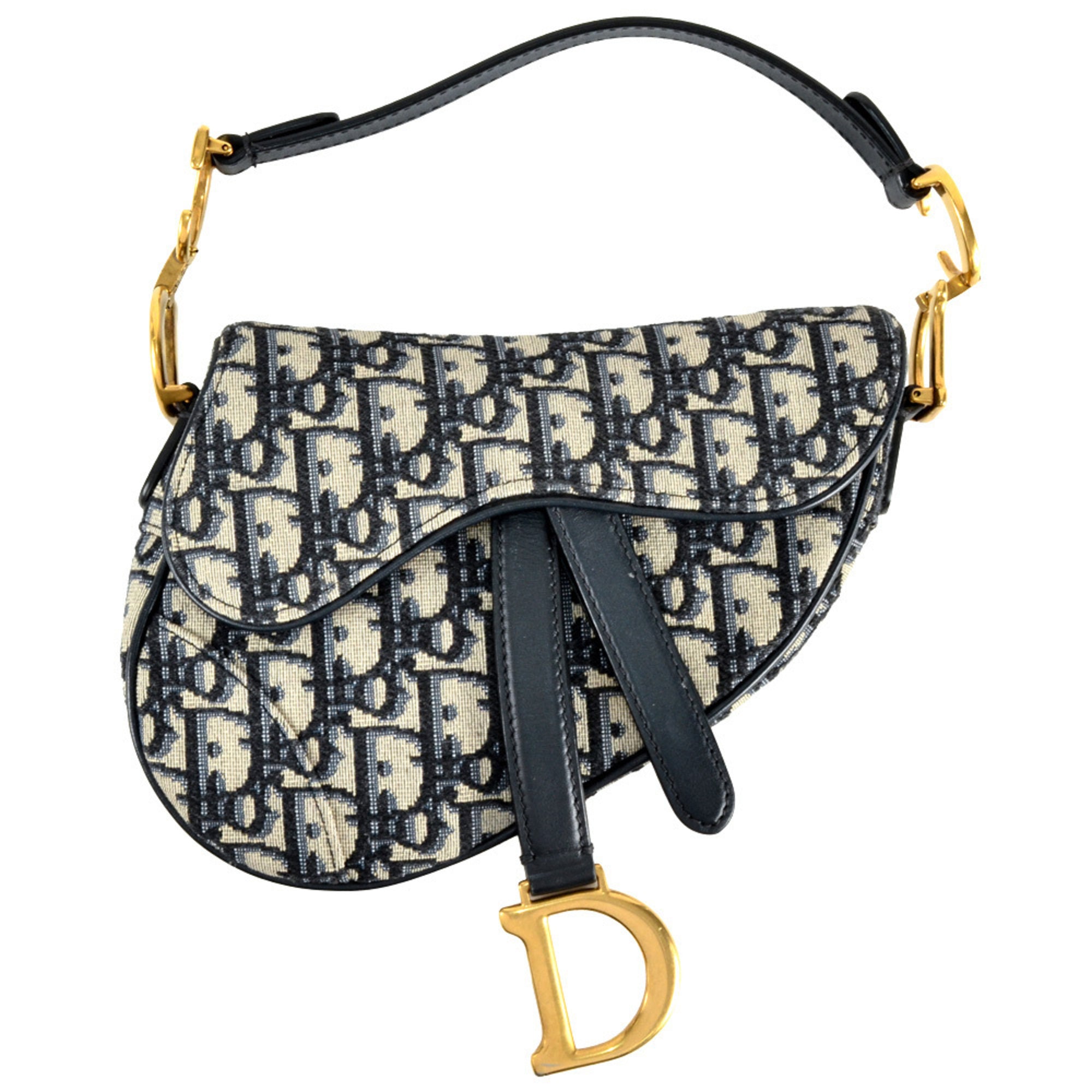 Christian Dior Navy Canvas Shoulder Bag (Pre-Owned)