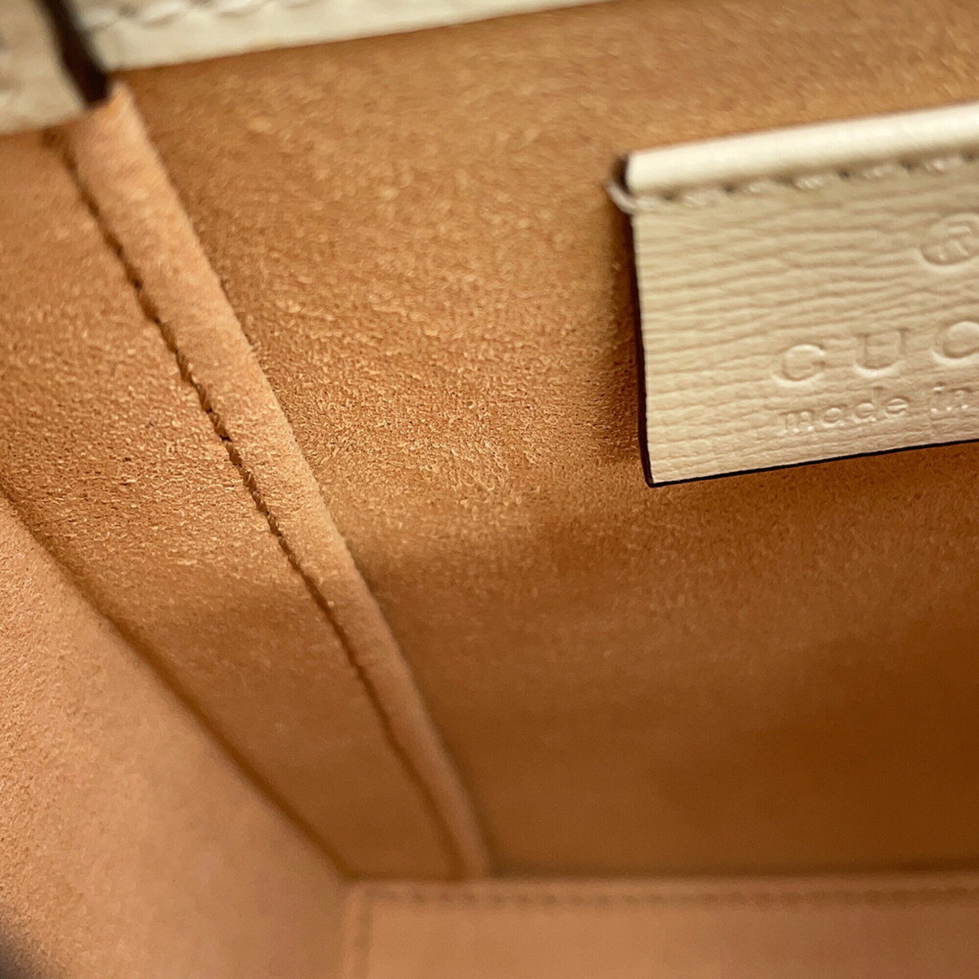 Gucci Beige Brown White Gg Supreme Handbag Shoulder Bag (Pre-Owned)