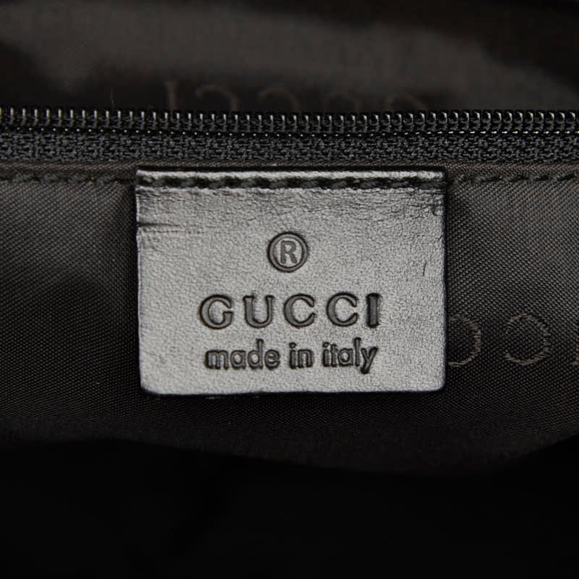 Gucci Bamboo Black Nylon Handbag (Pre-Owned)