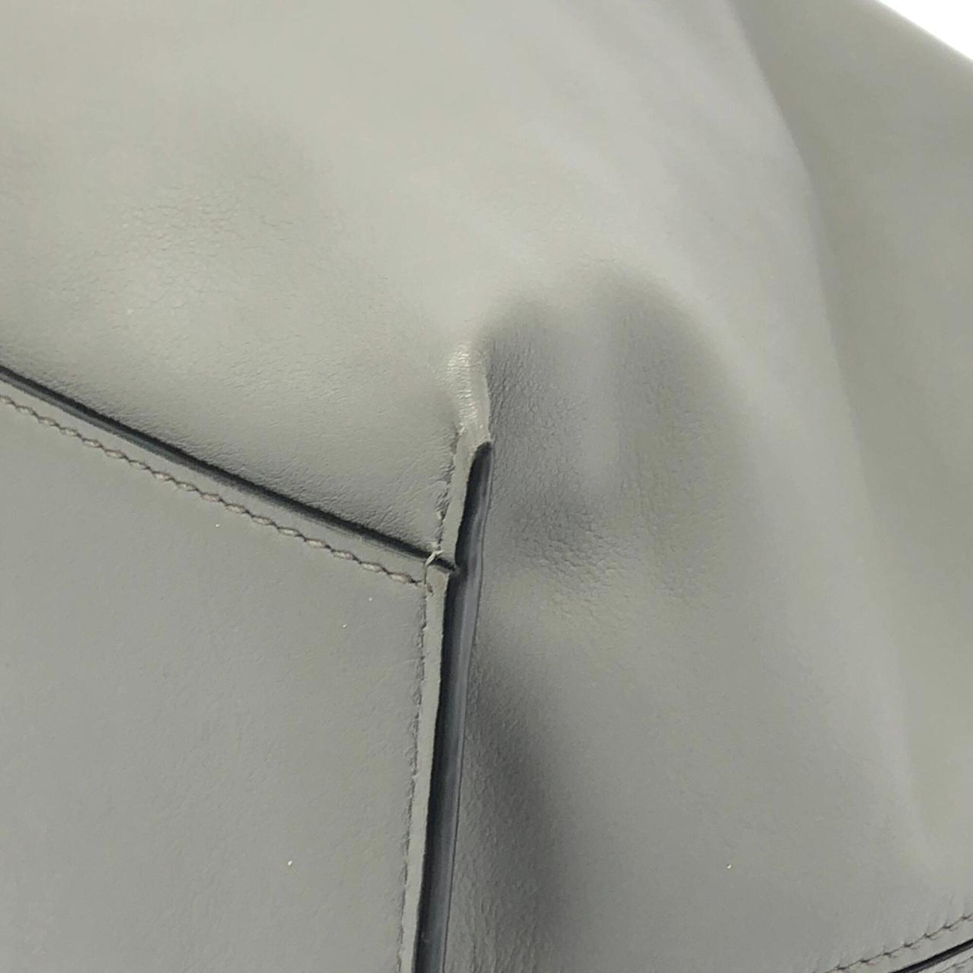 Loewe Gray Leather Shoulder Bag (Pre-Owned)