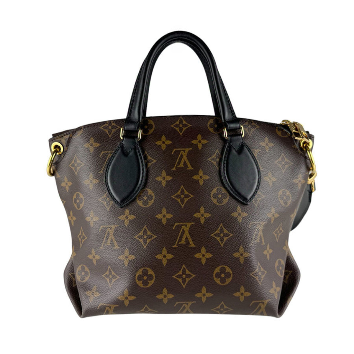 Louis Vuitton Black Brown Monogram Monogram Leather Handbag Shoulder Bag (Pre-Owned)