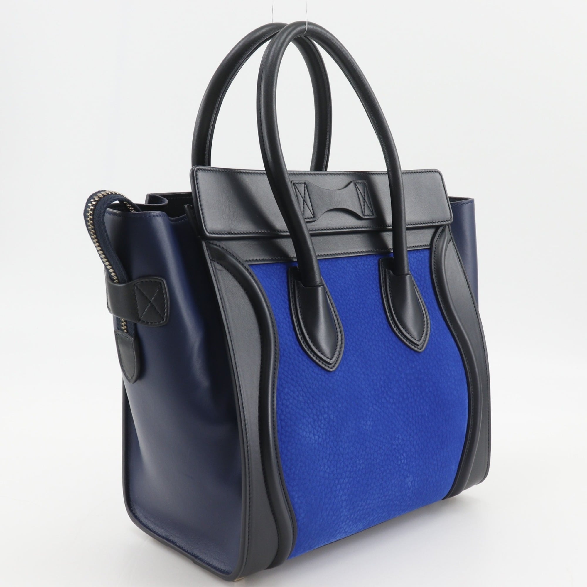 Celine Black Blue Leather Handbag (Pre-Owned)