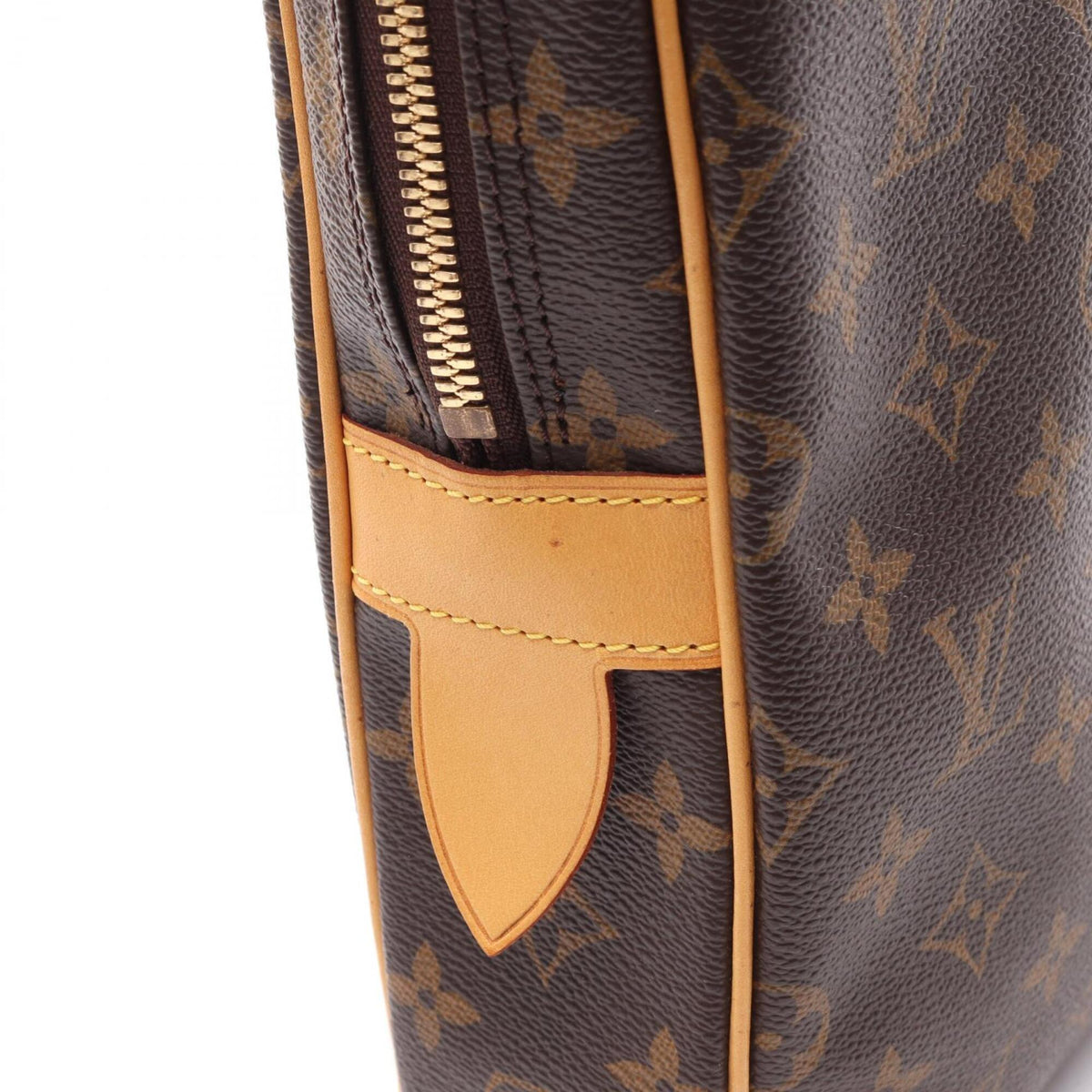 Louis Vuitton Brown Coated Canvas Leather Briefcase Handbag (Pre-Owned)