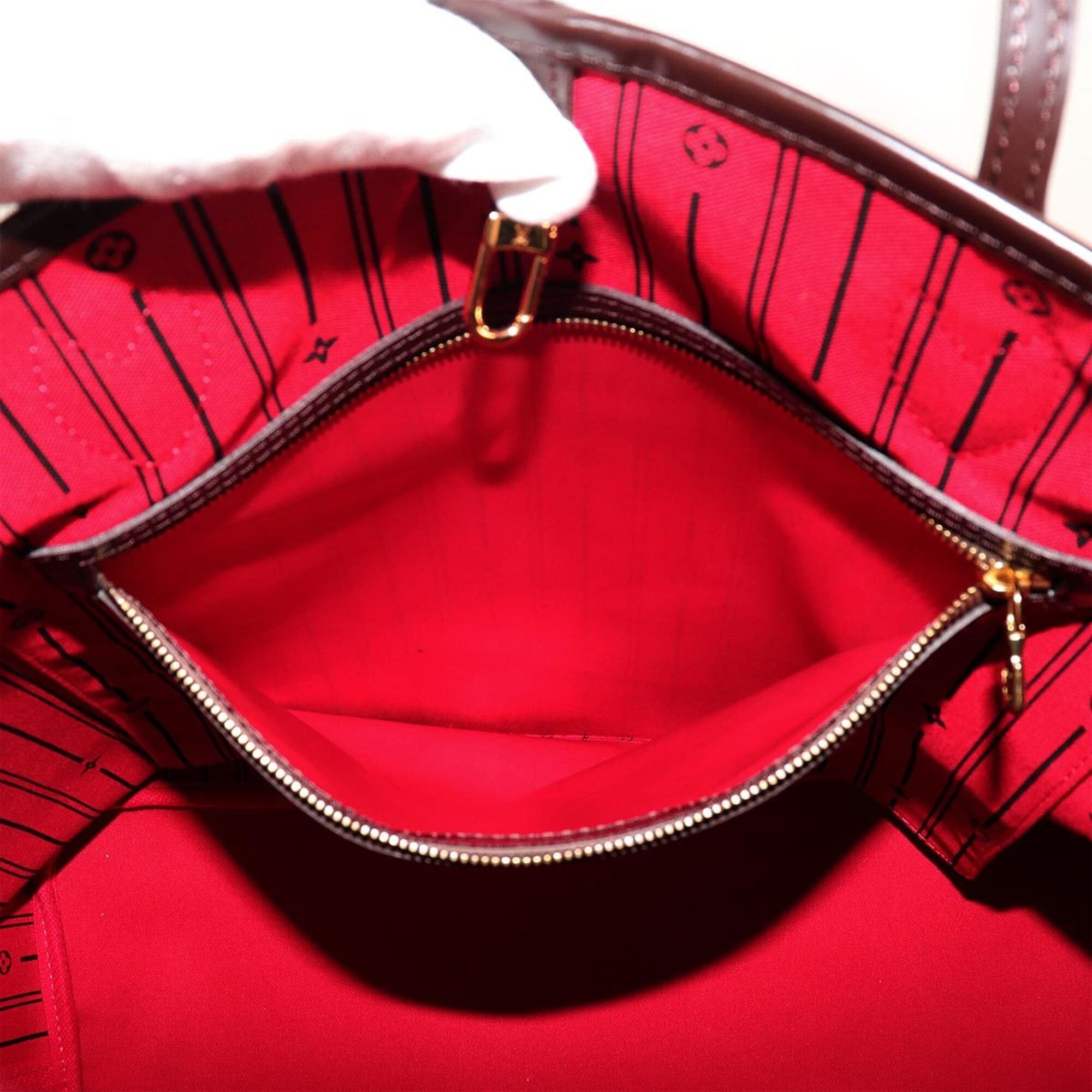 Louis Vuitton Cerise Ebene Damier Canvas Handbag Tote Bag (Pre-Owned)