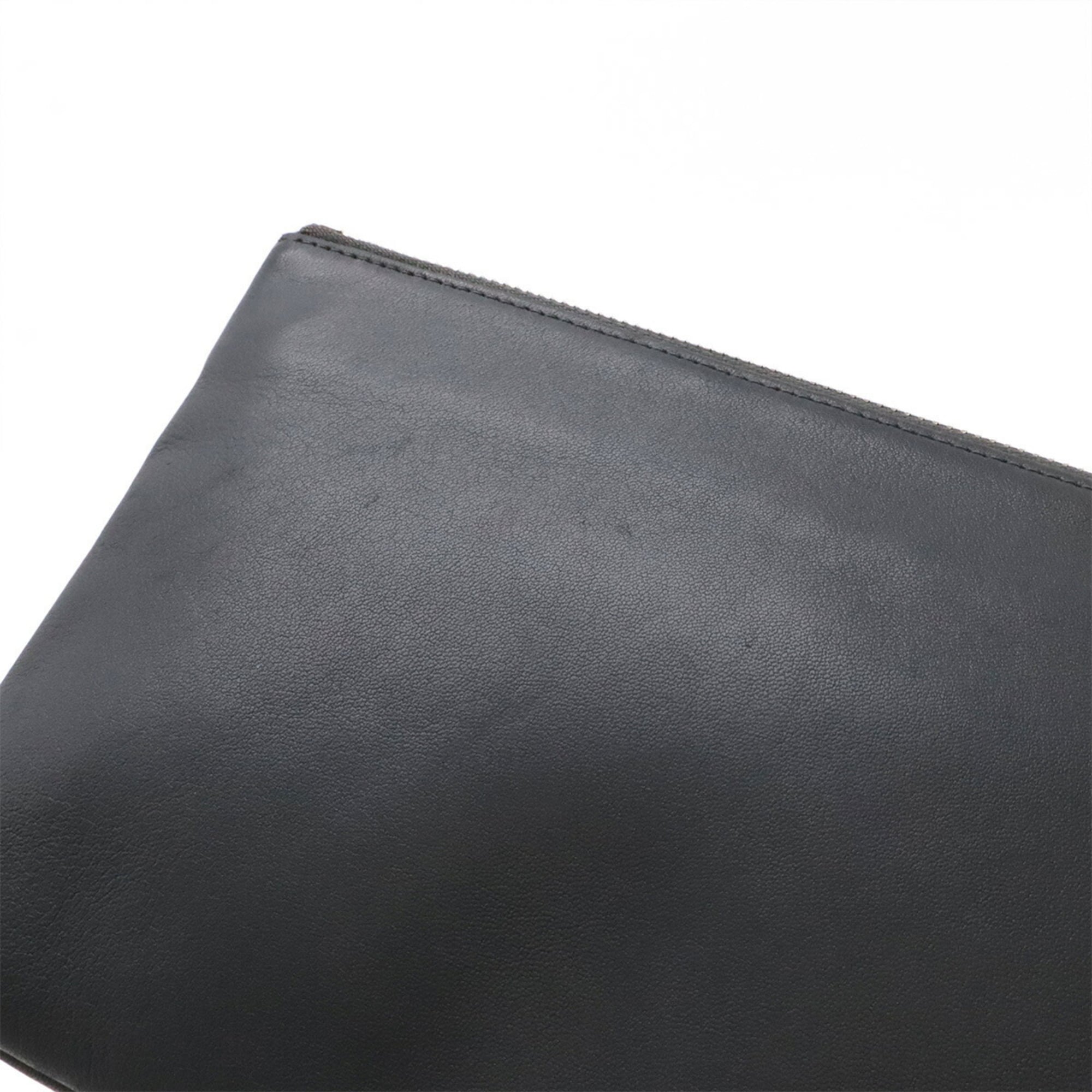 Celine Charcoal Gray Leather Pochette Pouch Shoulder Bag (Pre-Owned)
