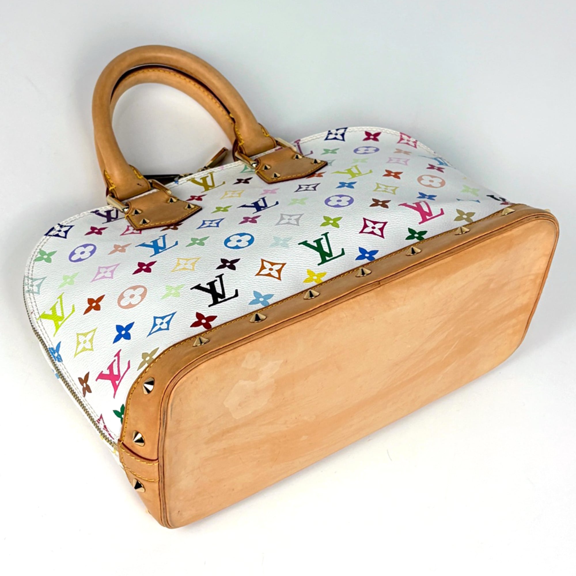 Louis Vuitton Blanc White Monogram Multicolore Handbag (Pre-Owned)