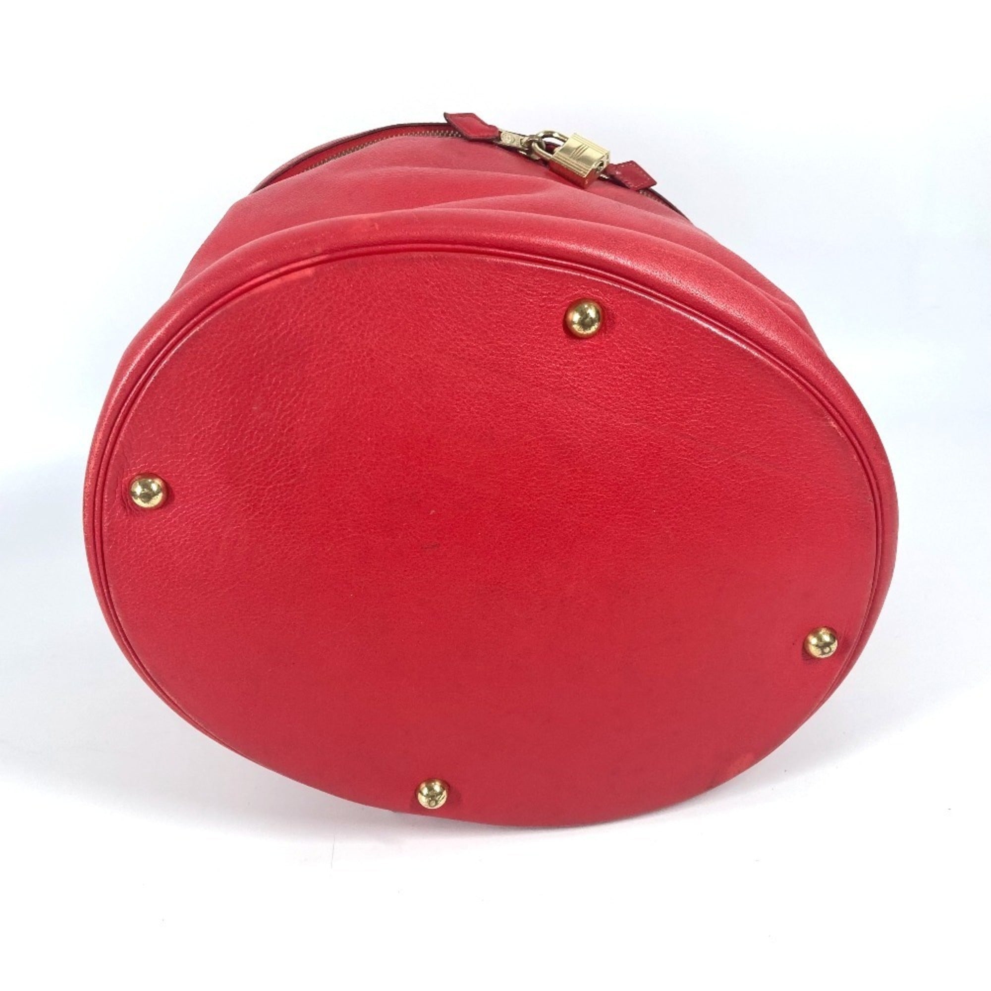 Hermes Intercity Red Color Leather Handbag Shoulder Bag Vanity Bag (Pre-Owned)