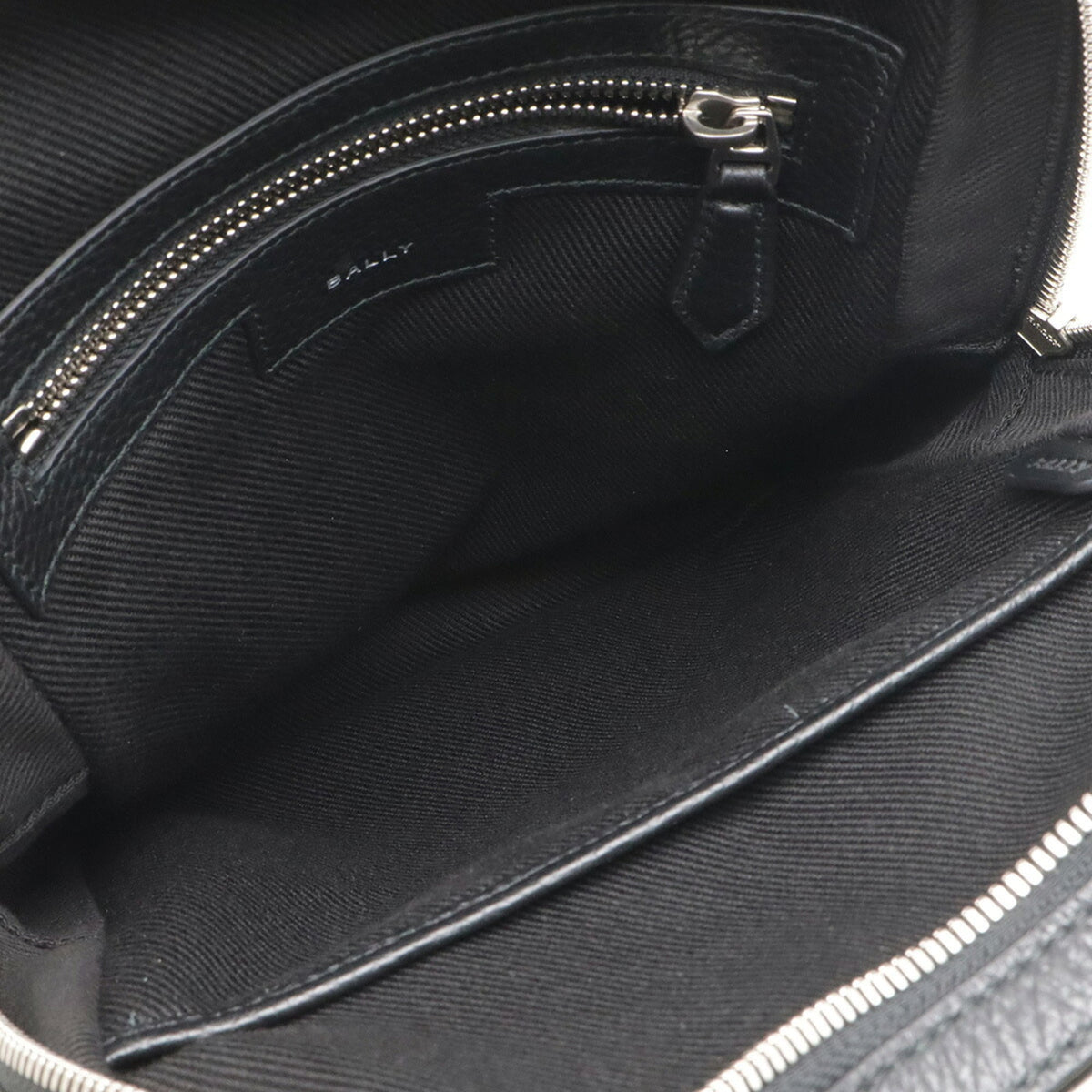 Bally Black Ivory Red Color Leather Shoulder Bag Sling Bag (Pre-Owned)