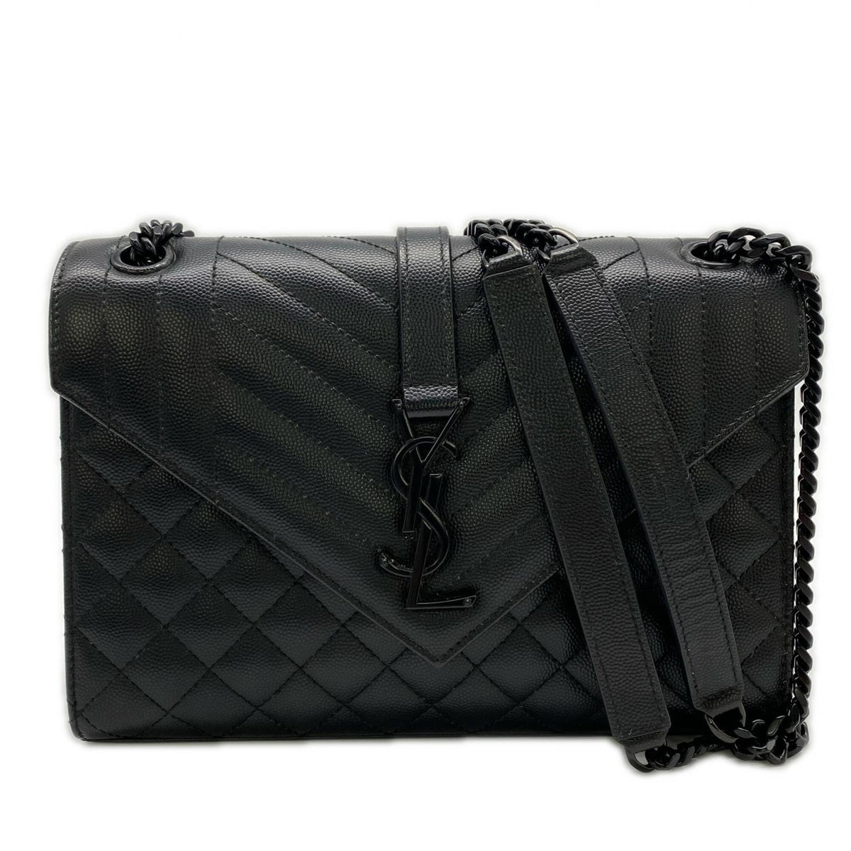 Yves Saint Laurent Black Leather Shoulder Bag (Pre-Owned)